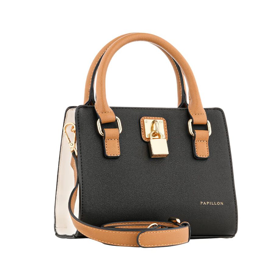 Papillon Handbag Black and Beige- Women’s bags - -NOR- 81274E