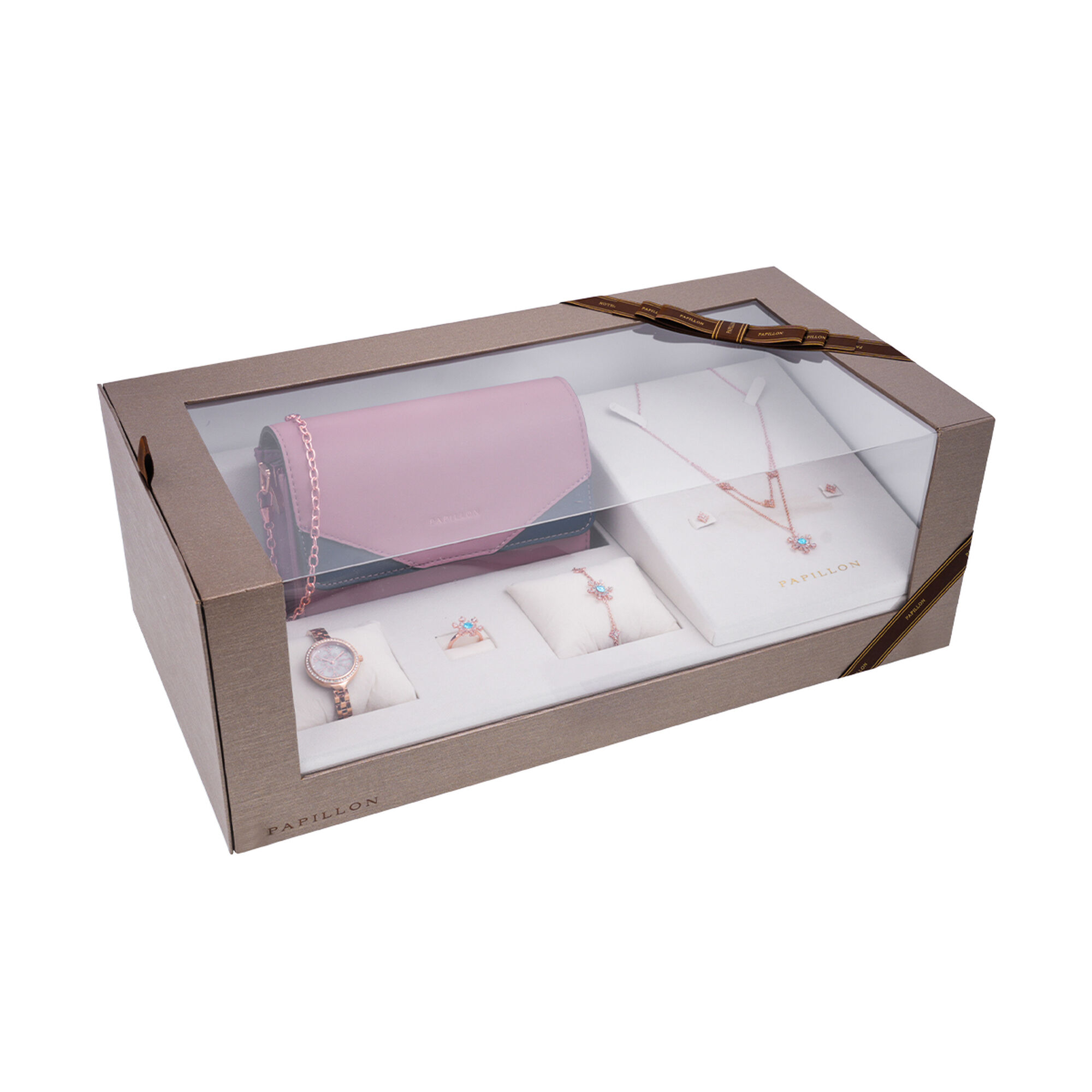 Papillon Accessories Gift Set Rose Gold 6 Pieces