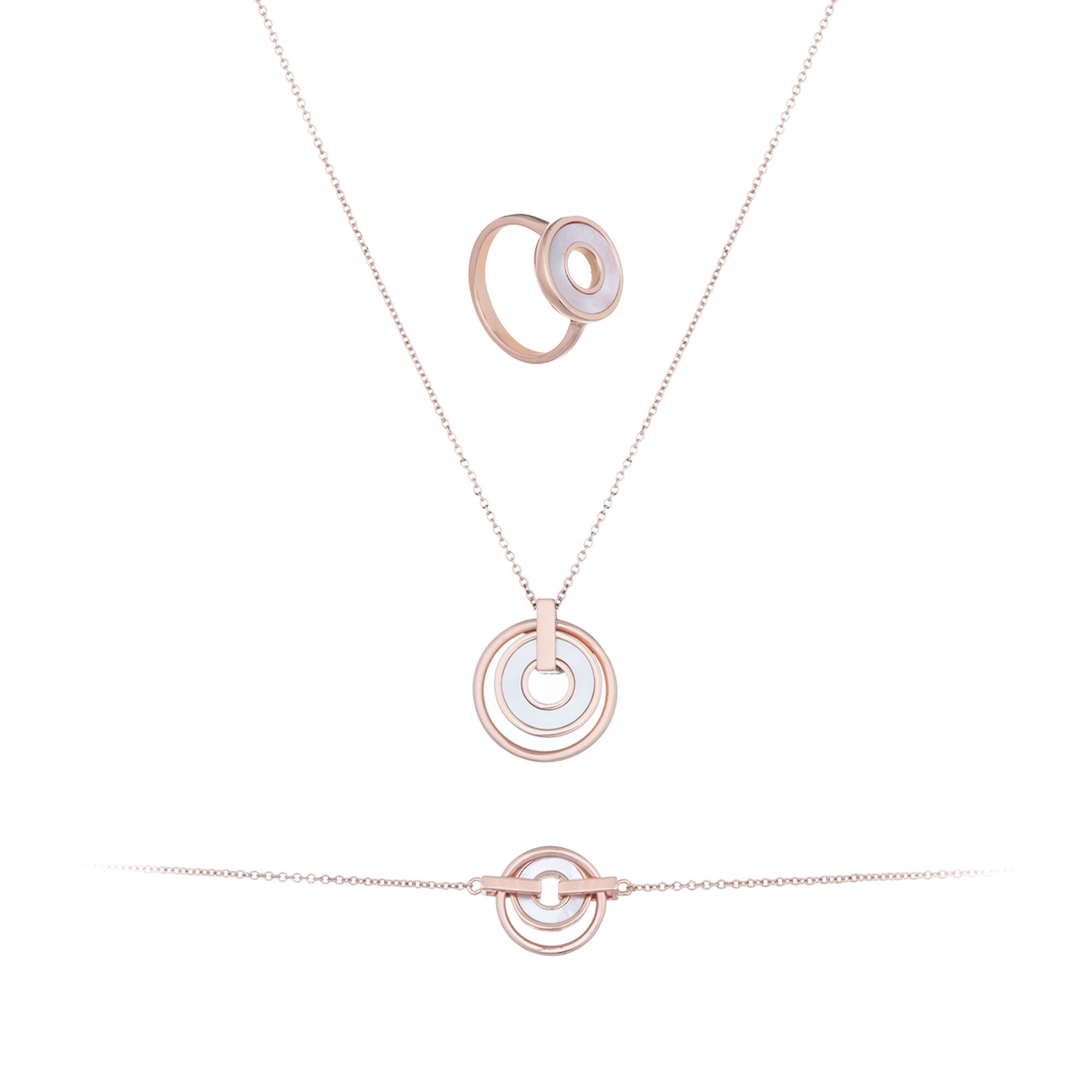 Papillon Accessories Gift Set Rose Gold 3 Pieces