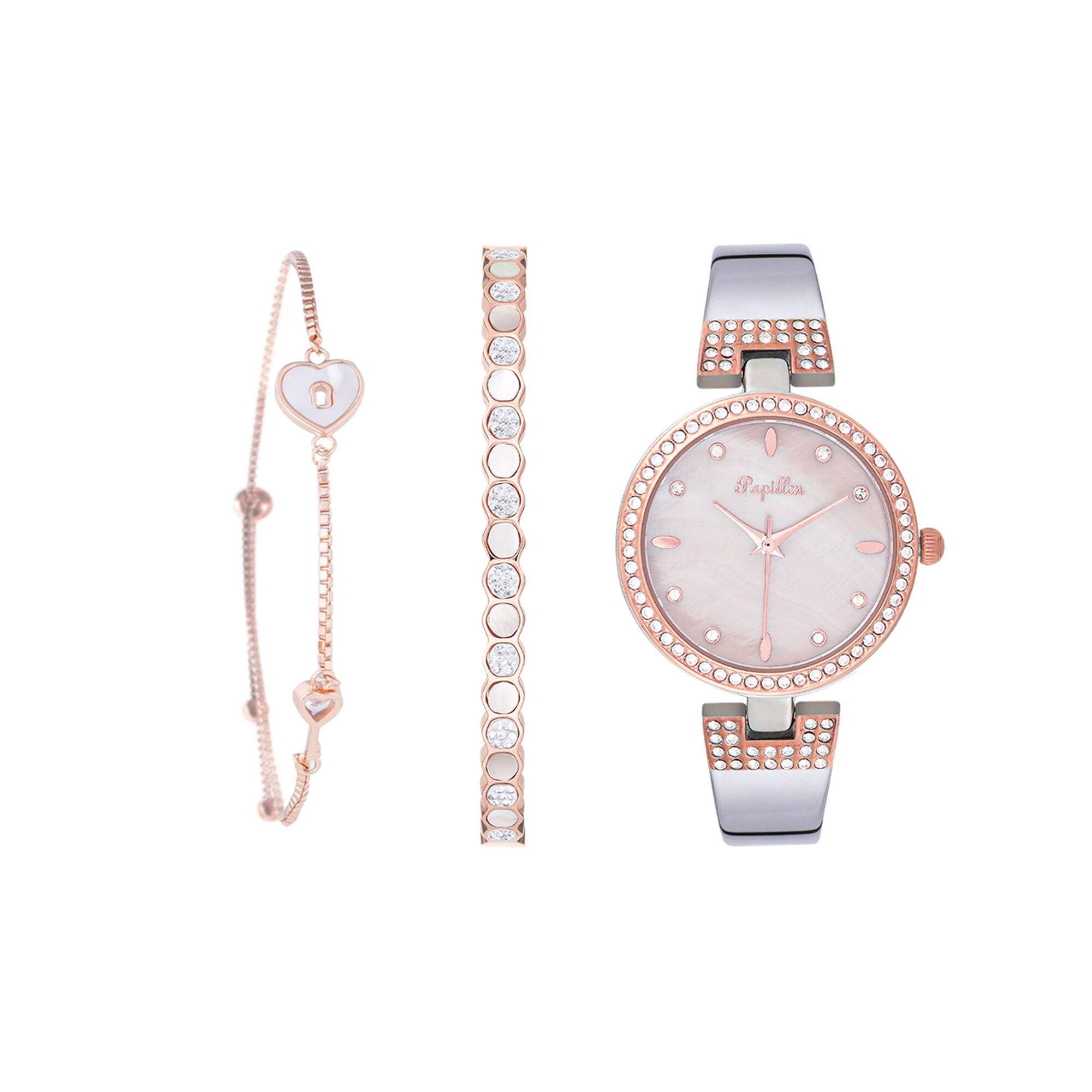 HK6 (1861L-B) RGW طقم اسورة مع ساعة بابيون