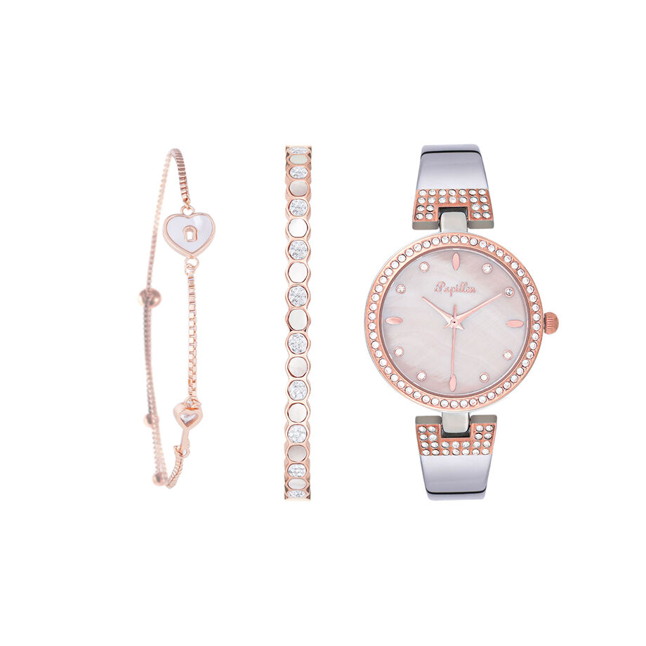 HK6 (1861L-B) RGW طقم اسورة مع ساعة بابيون