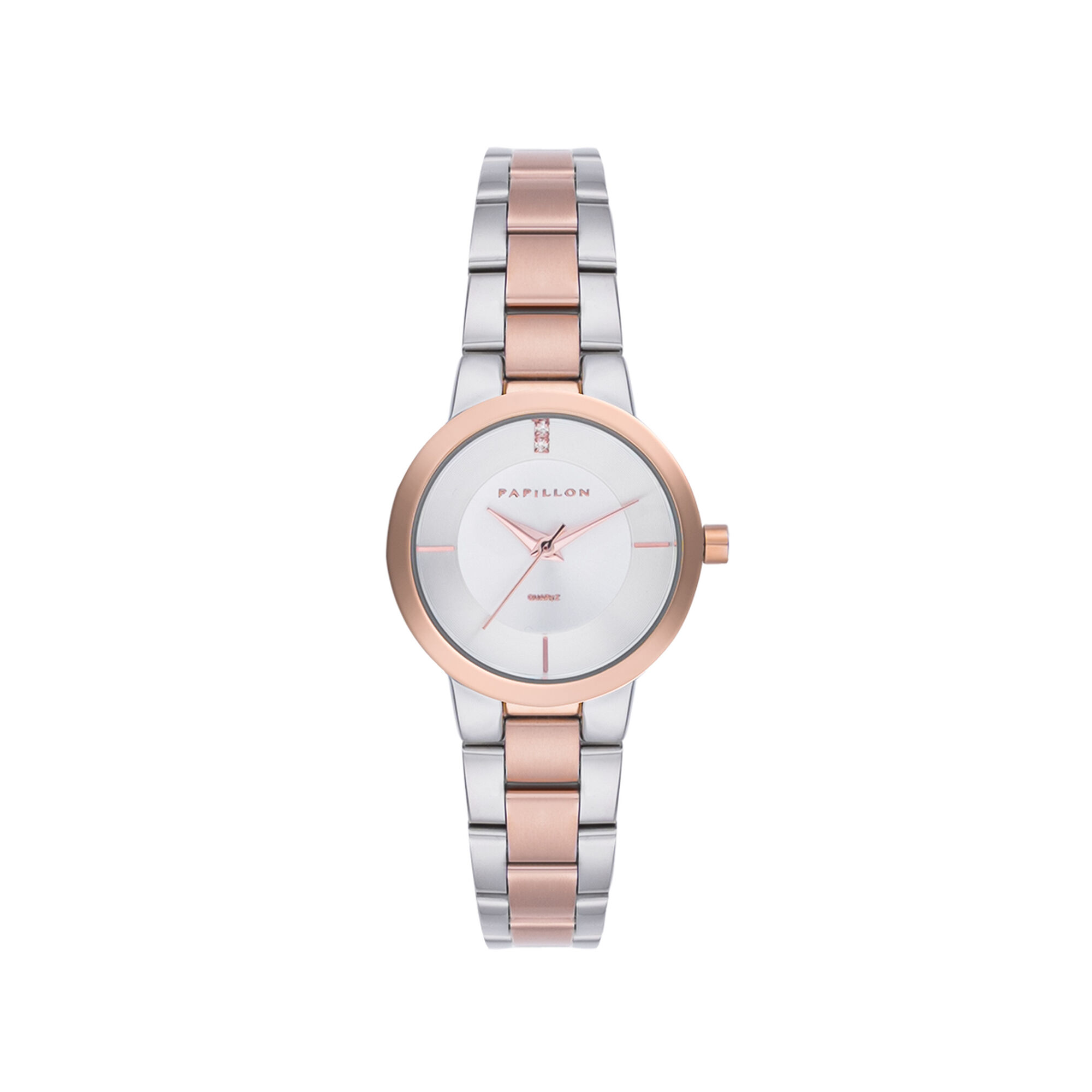 Steel PAPILLON Watch Silver & Rose Gold