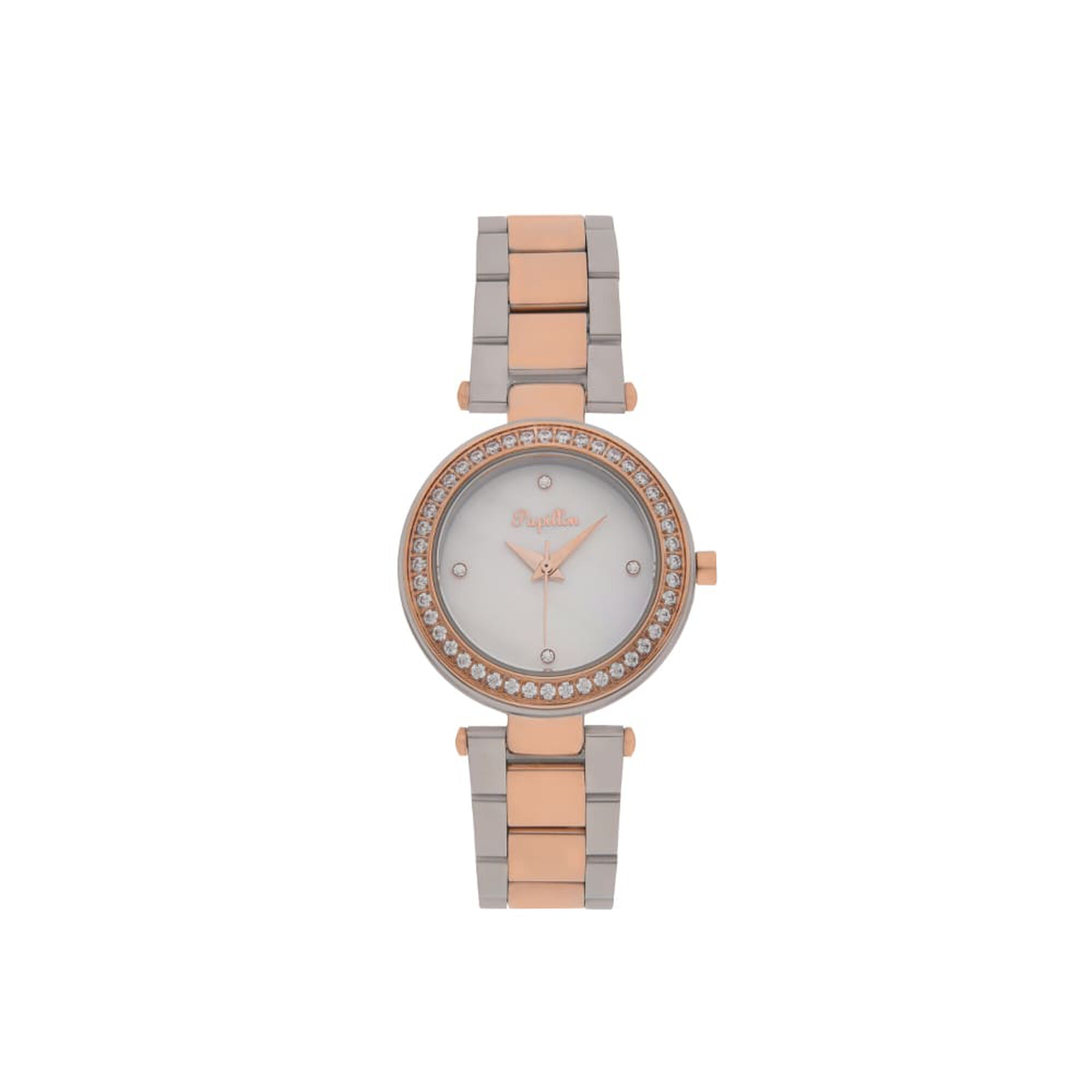 Steel PAPILLON Watch Silver & Rose Gold