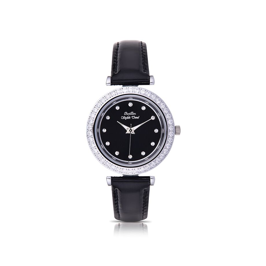 Leather PAPILLON Watch Silver