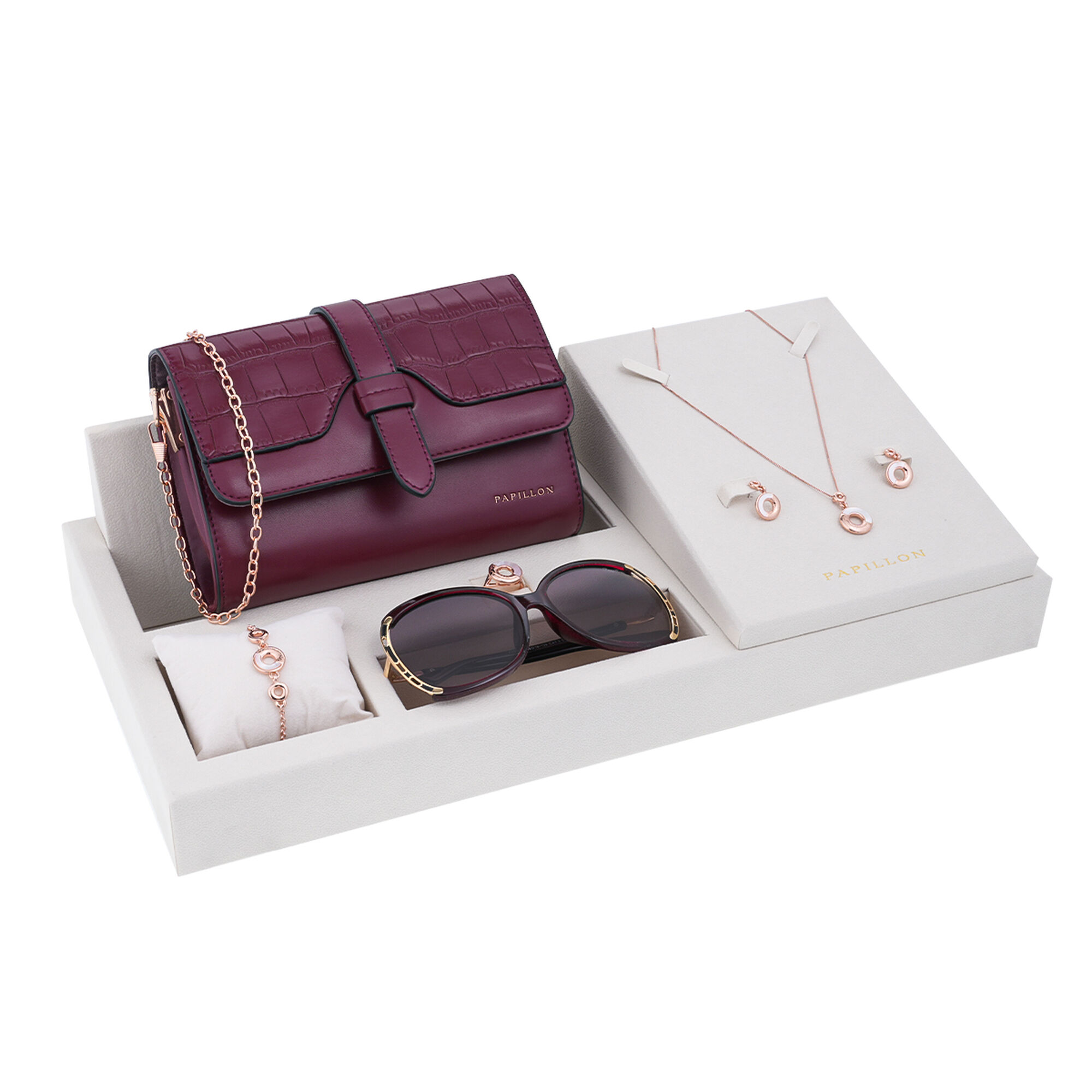 Papillon Accessories Gift Set Rose Gold 6 Pieces