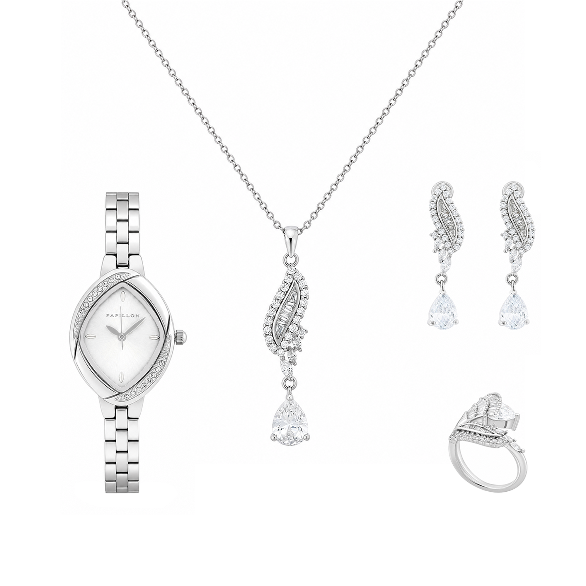 طقم بابيون ثلاثي + ساعة (Y2308S)