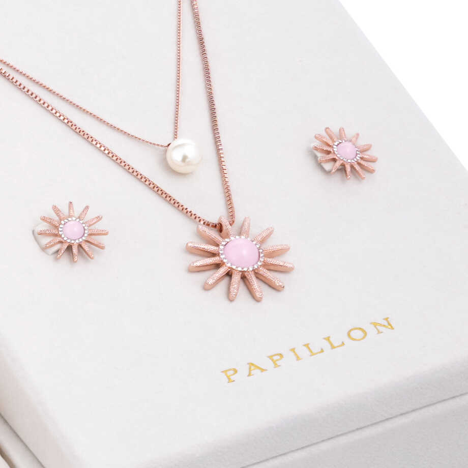 Papillon Accessories Gift Set Rose Gold 6 Pieces