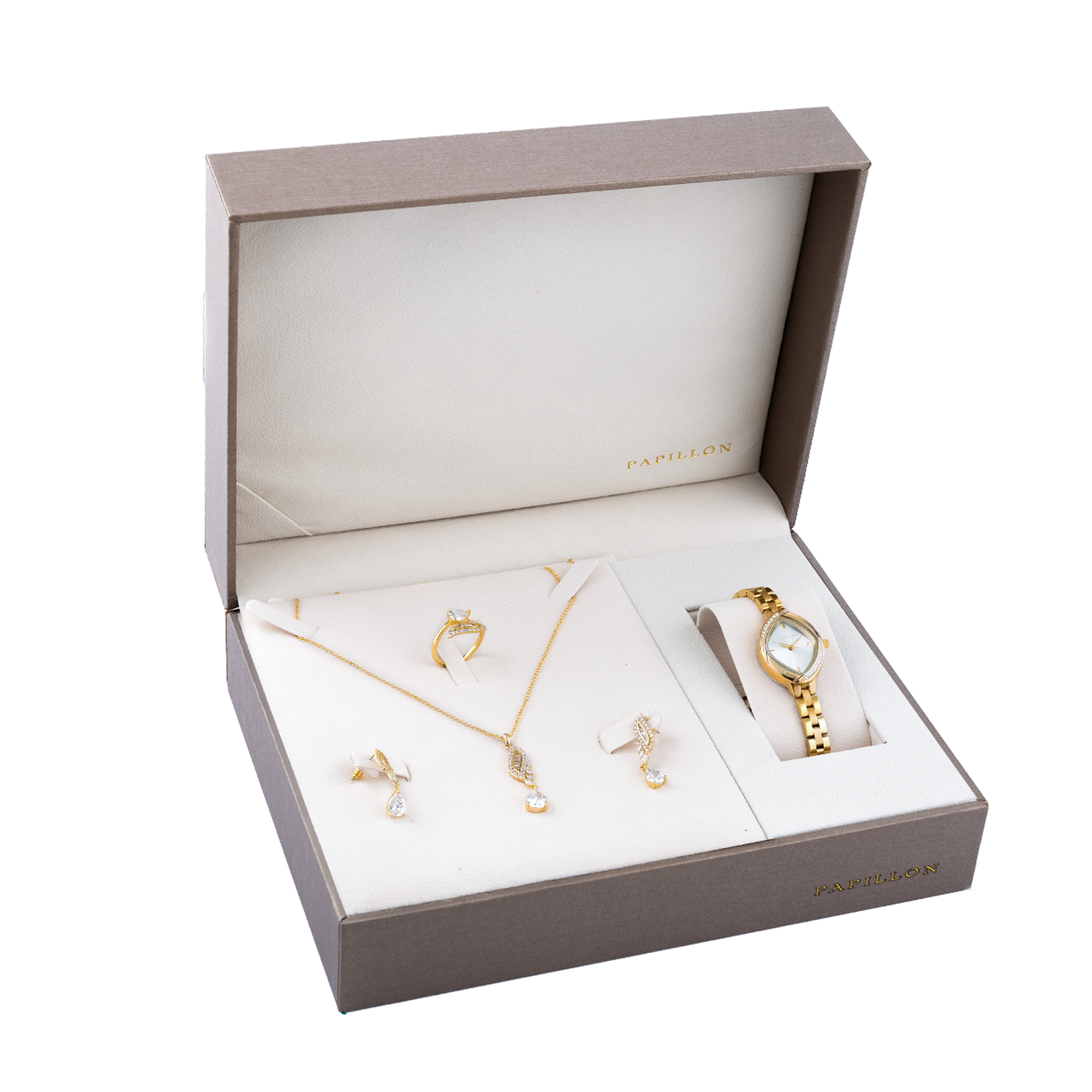 طقم بابيون ثلاثي + ساعة (Y2308G)