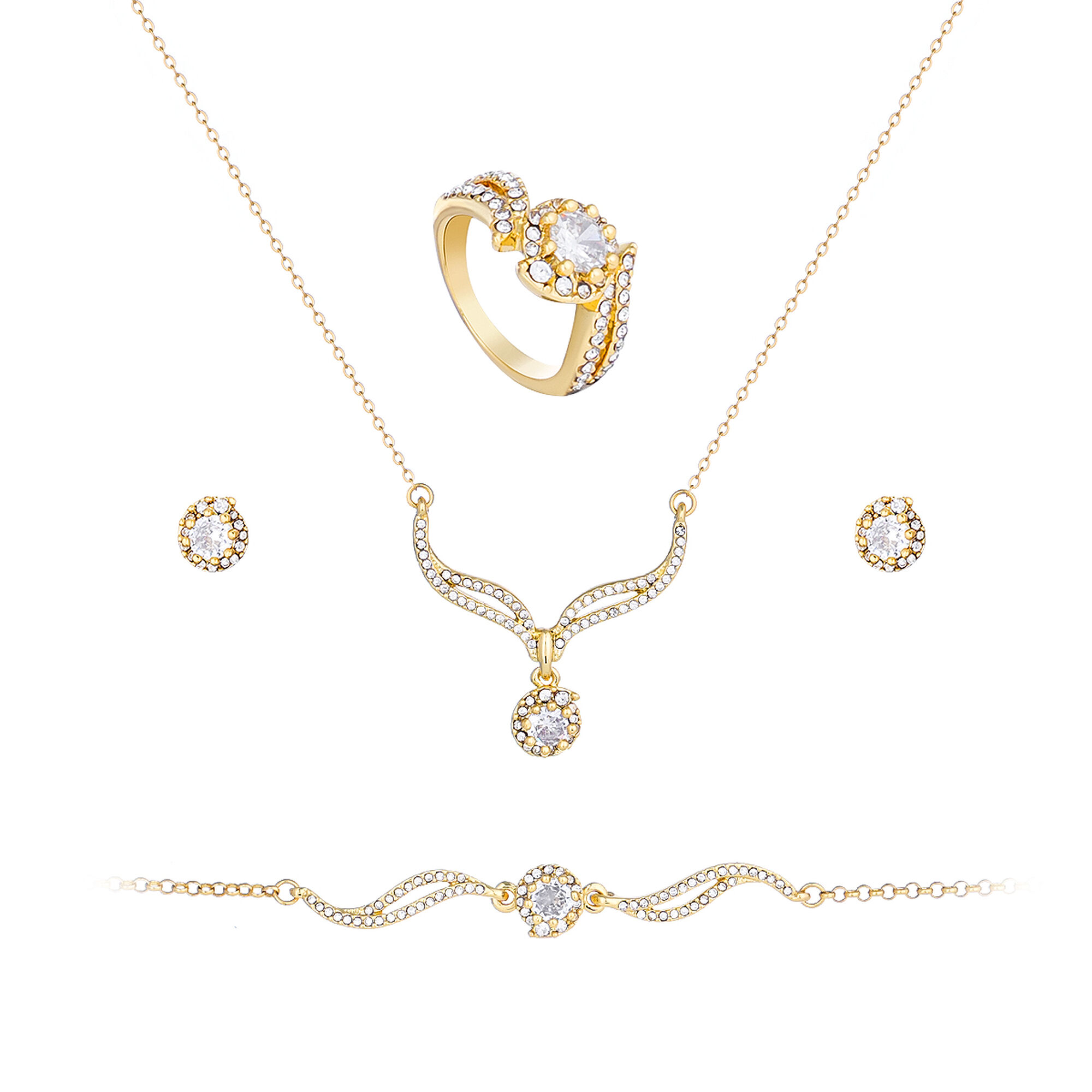 Papillon Accessories Gift Set Gold 4 Pieces