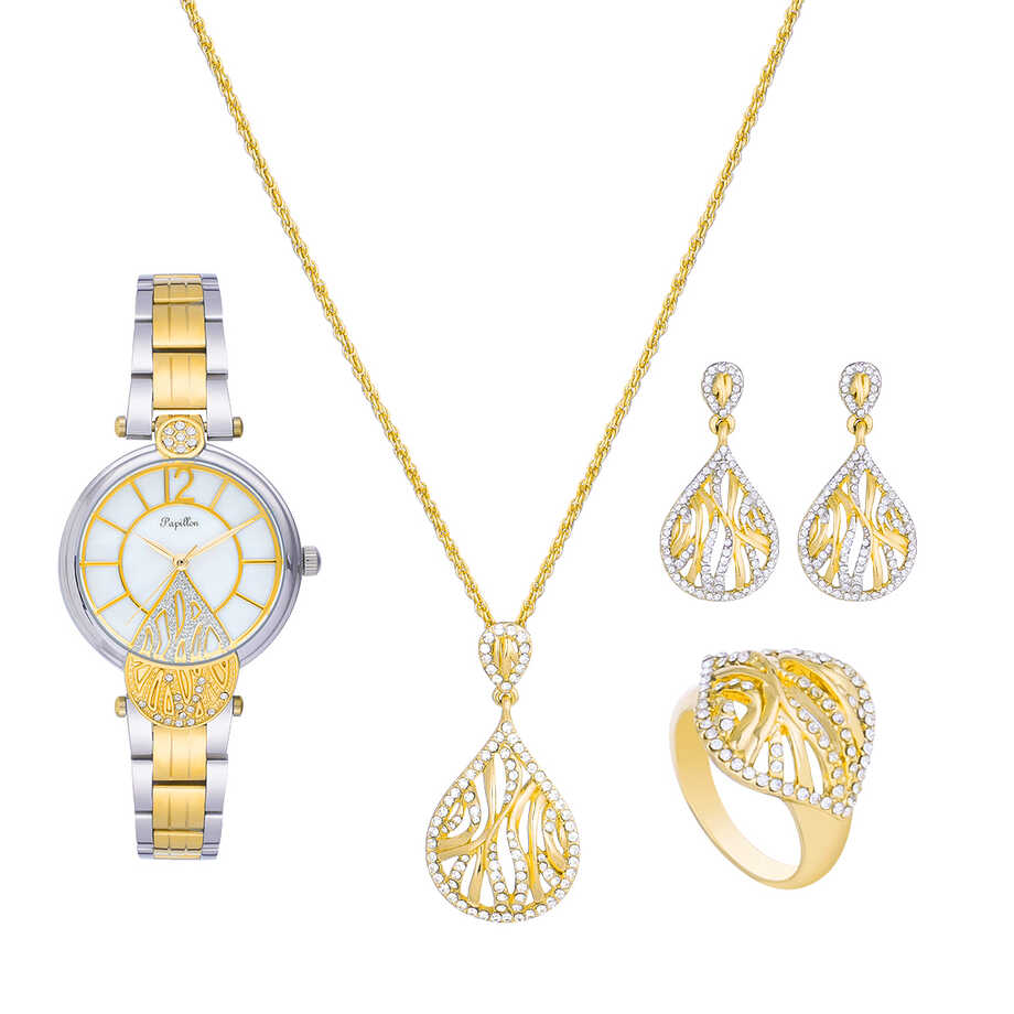 Papillon Accessories Gift Set Gold 4 Pieces