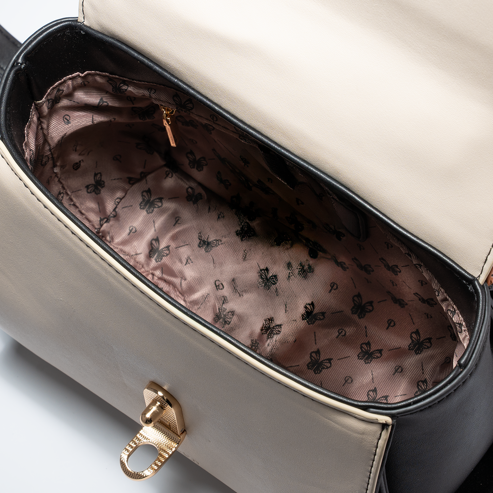 Camel and beige bow bag NOR-202211A_S