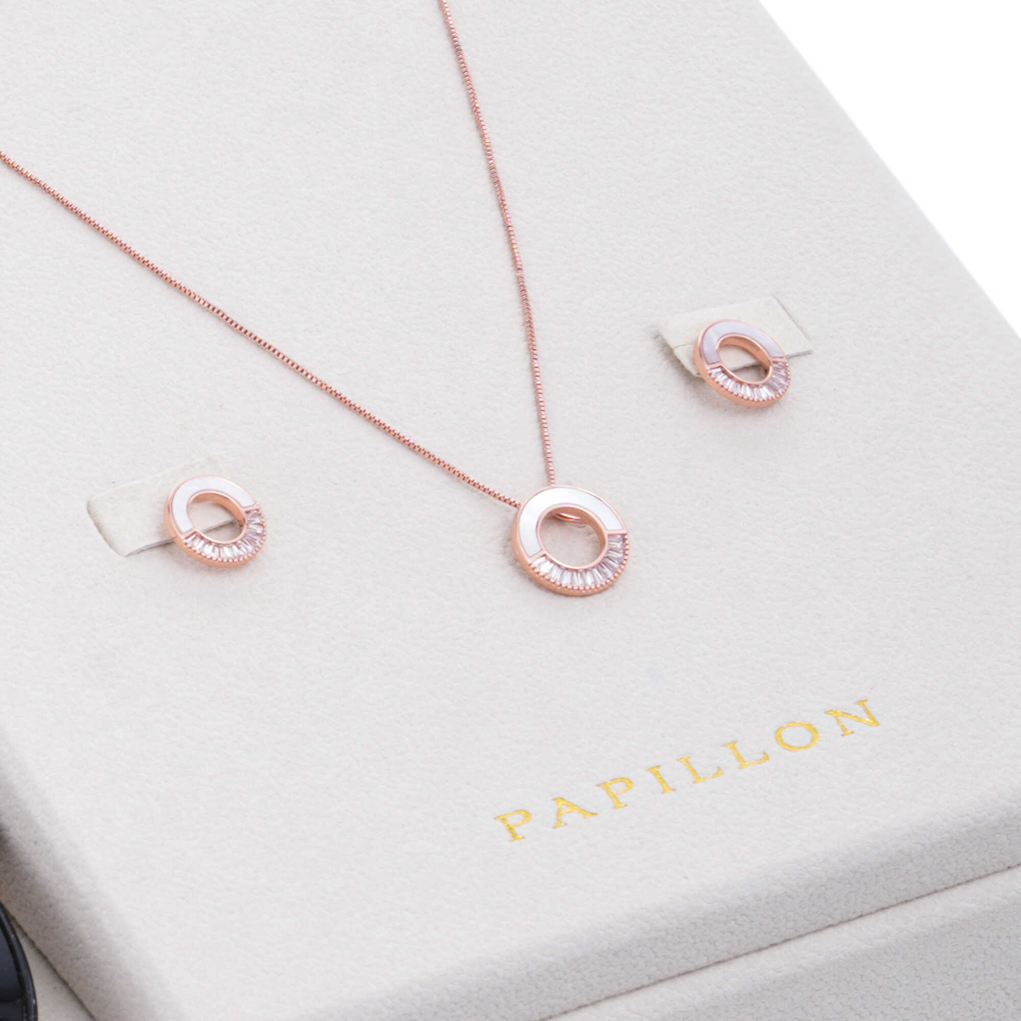 Papillon Accessories Gift Set Rose Gold 6 Pieces