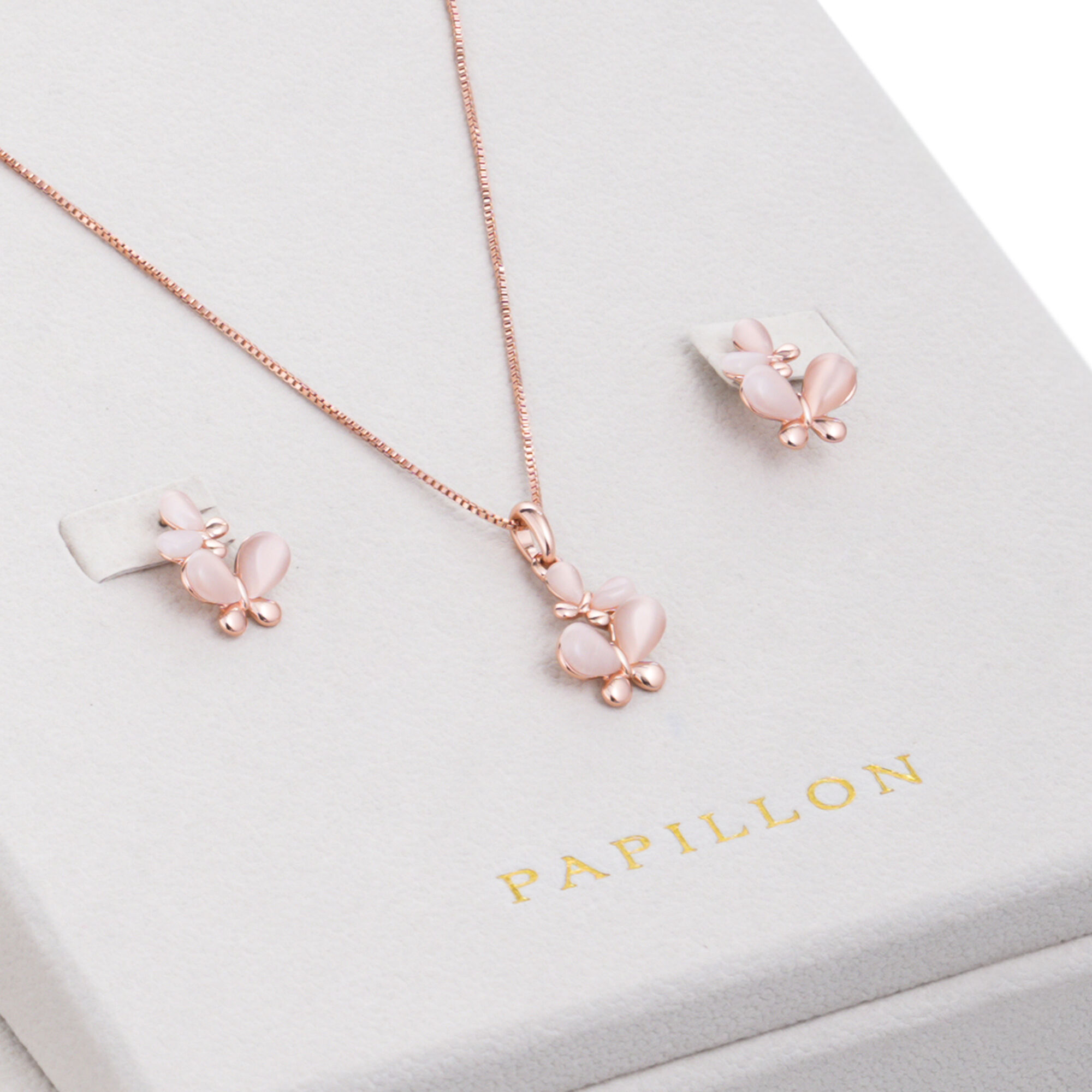 Papillon Accessories Gift Set Rose Gold 6 Pieces