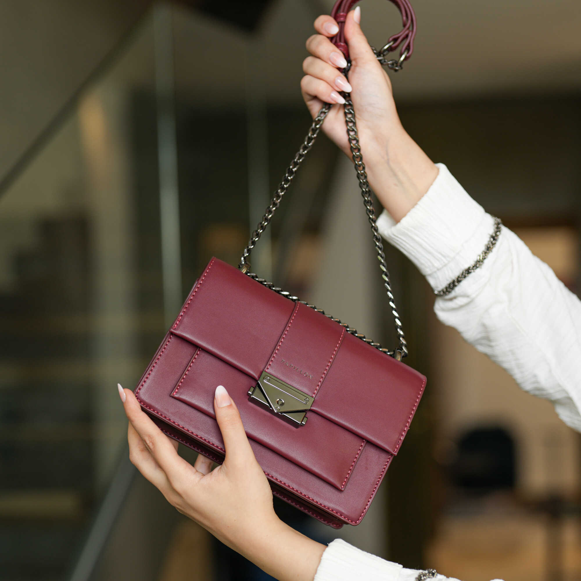 Papillion Shoulder Bag NOR-20191038 Burgundy