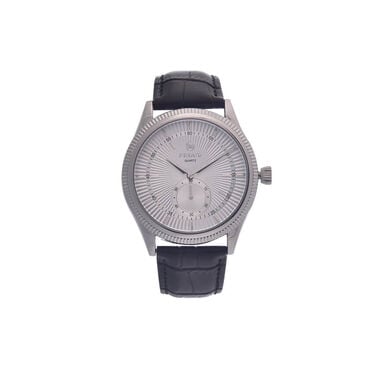 Proud Leather Silver Men's Watch -YU-15PR0070