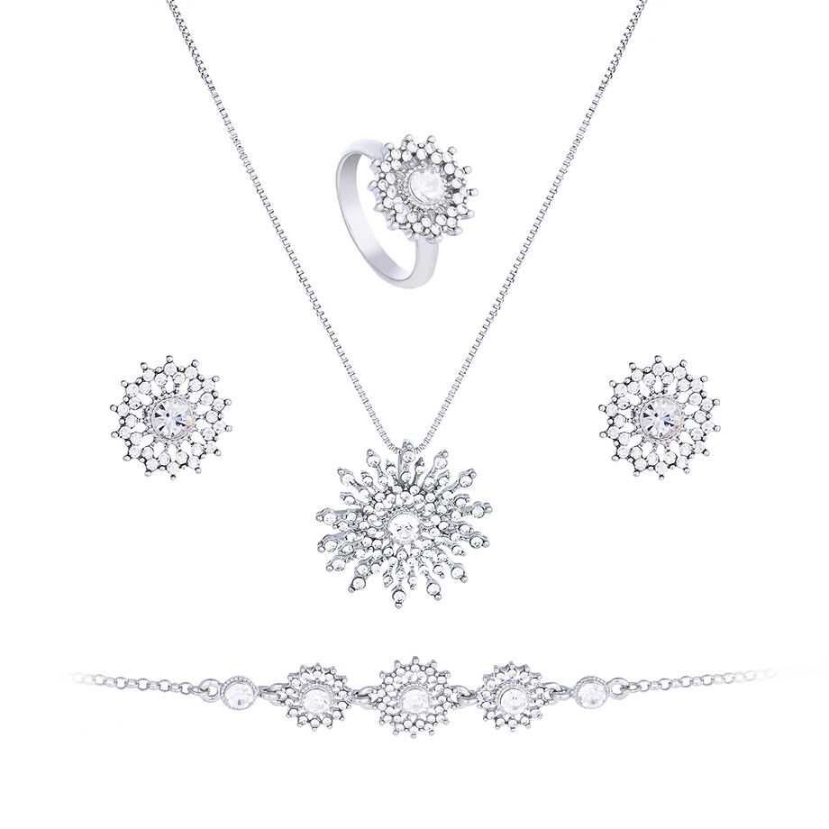 Papillon Accessories Gift Set Silver 4 Pieces