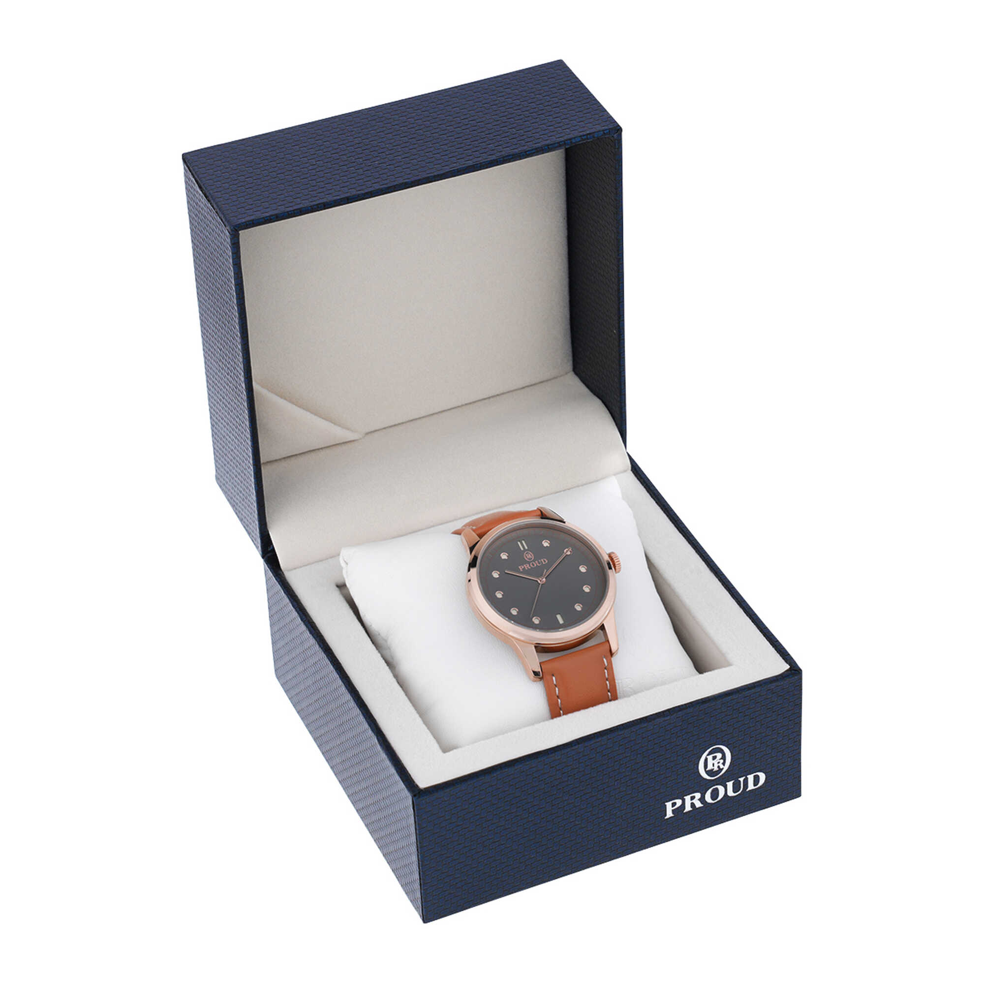 Proud leather silver men&rsquo;s Watch -HZ-PR1702