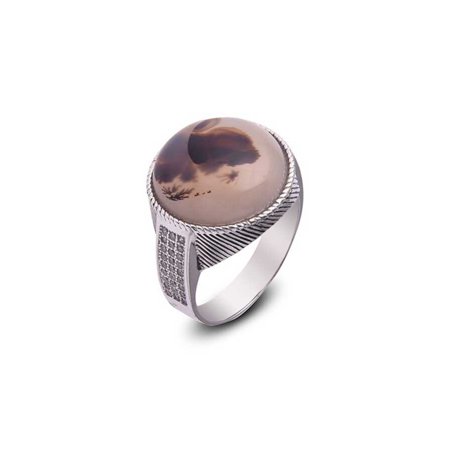 Proud silver agate ring RA2916-7 JS-19 + box