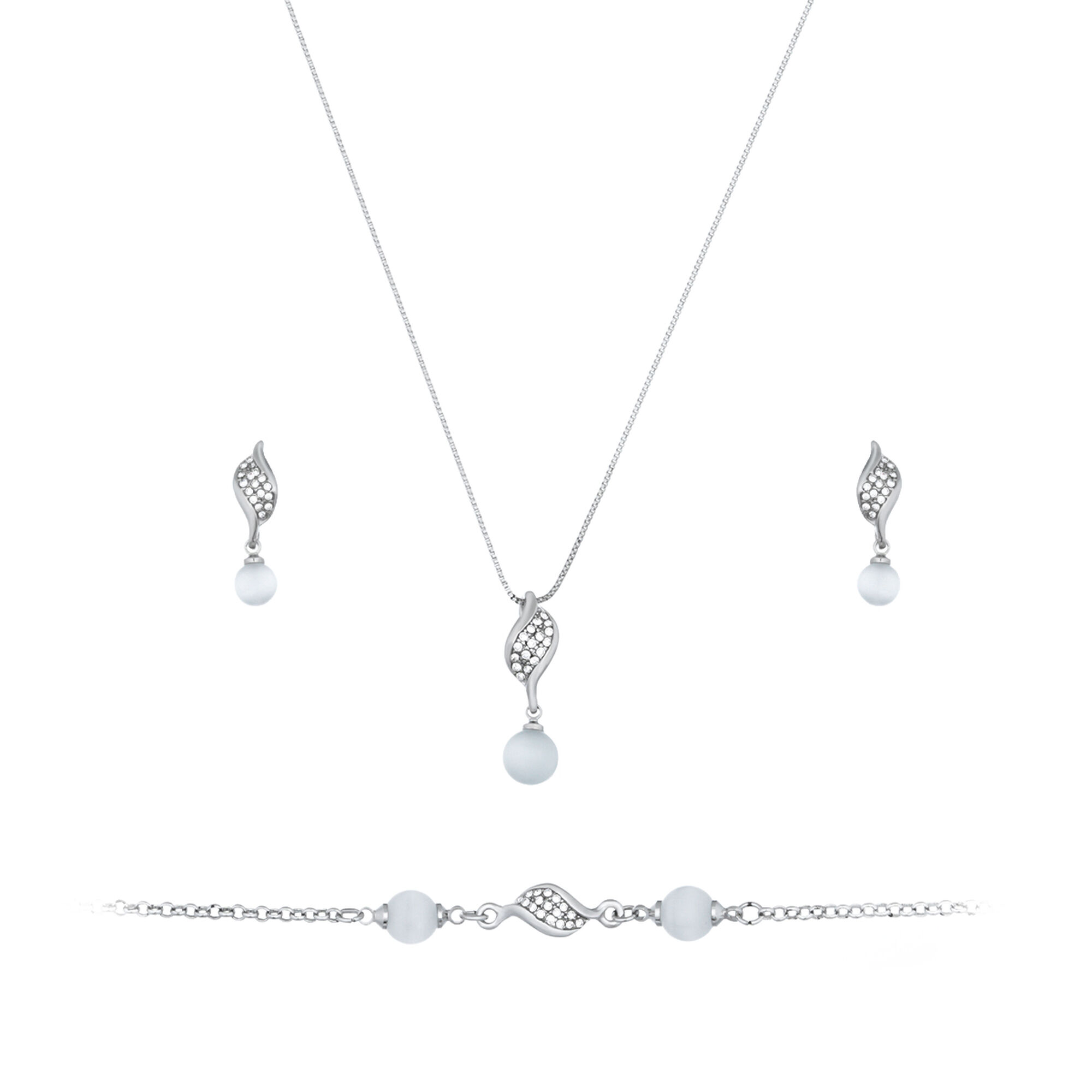 Papillon Accessories Gift Set Silver 3 Pieces