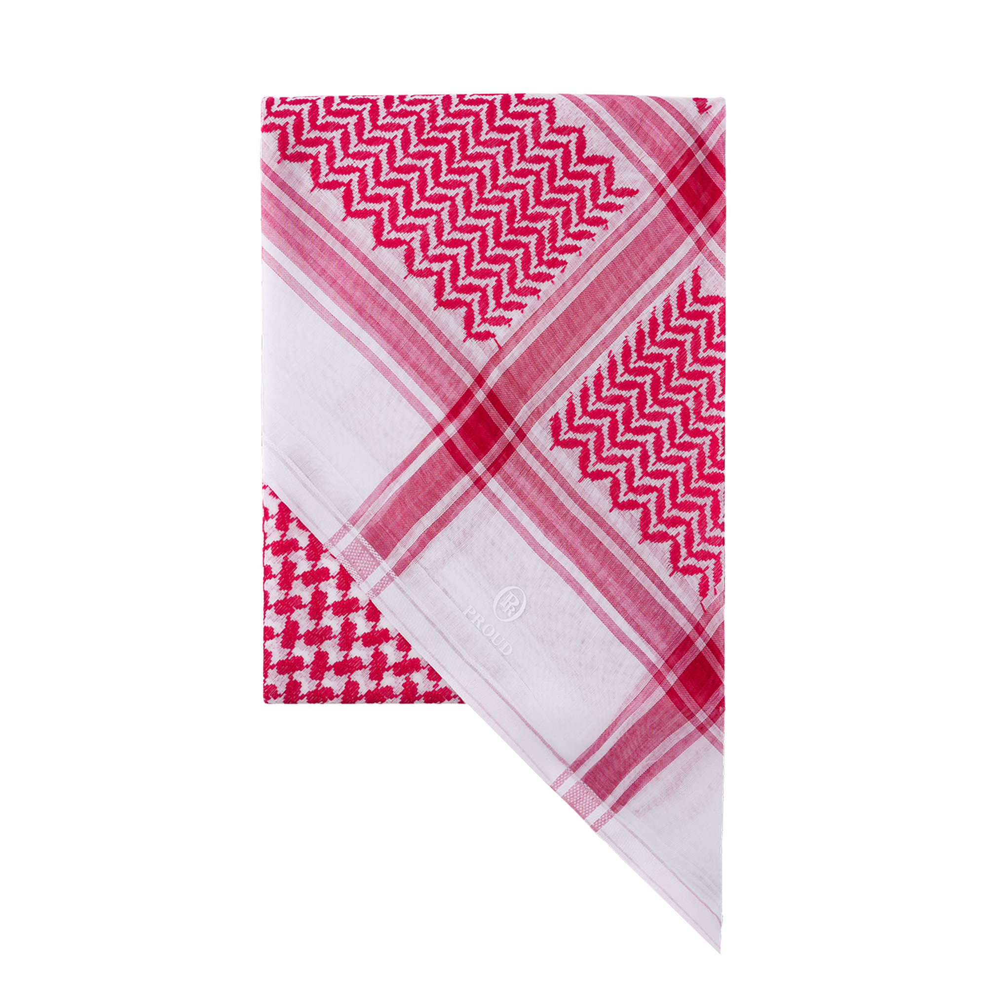 Red and white Proud Primer shemagh