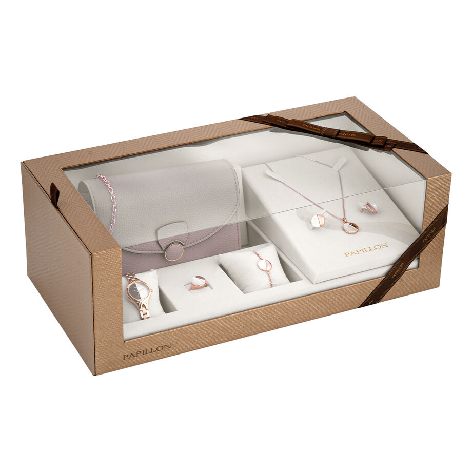 طقم سداسي بابيون نسائي مع ساعة SHA A-N3063