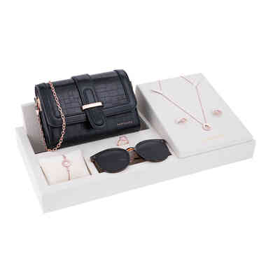 طقم بابيون اكسسوار روز جولد سداسي