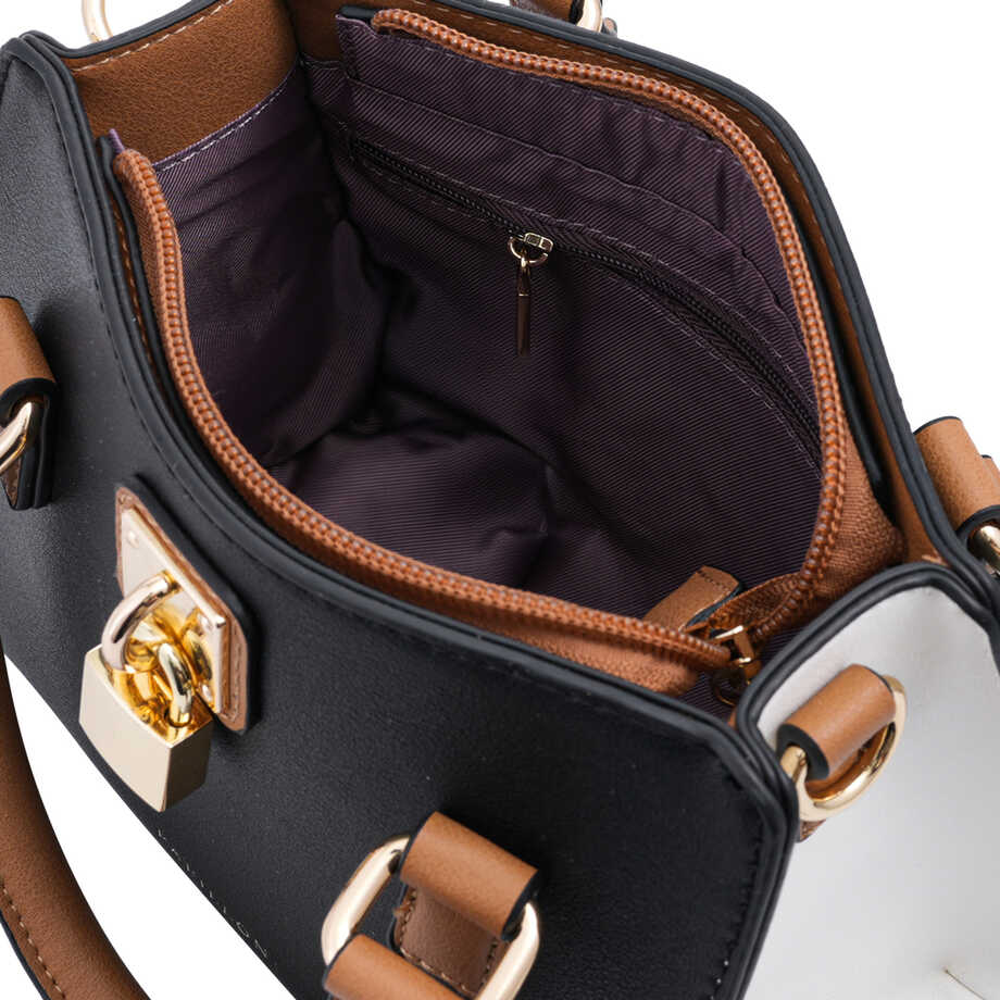 Papillon Handbag Black and Beige- Women&rsquo;s bags - -NOR- 81274E