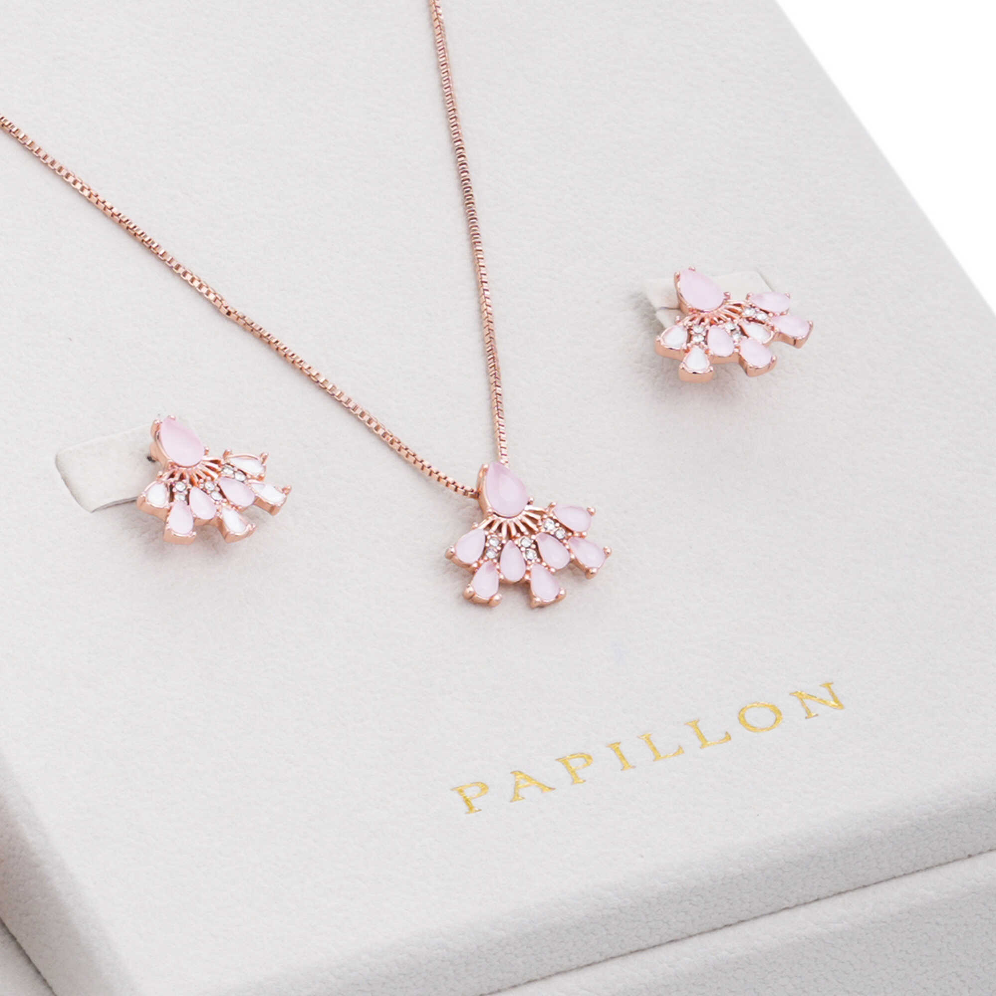 Papillon Accessories Gift Set Rose Gold 6 Pieces