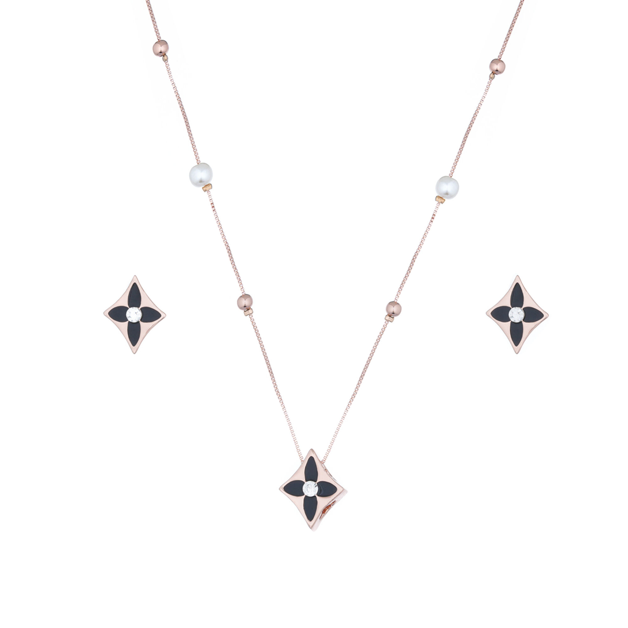 Papillon Accessories Gift Set Rose Gold 2 Pieces