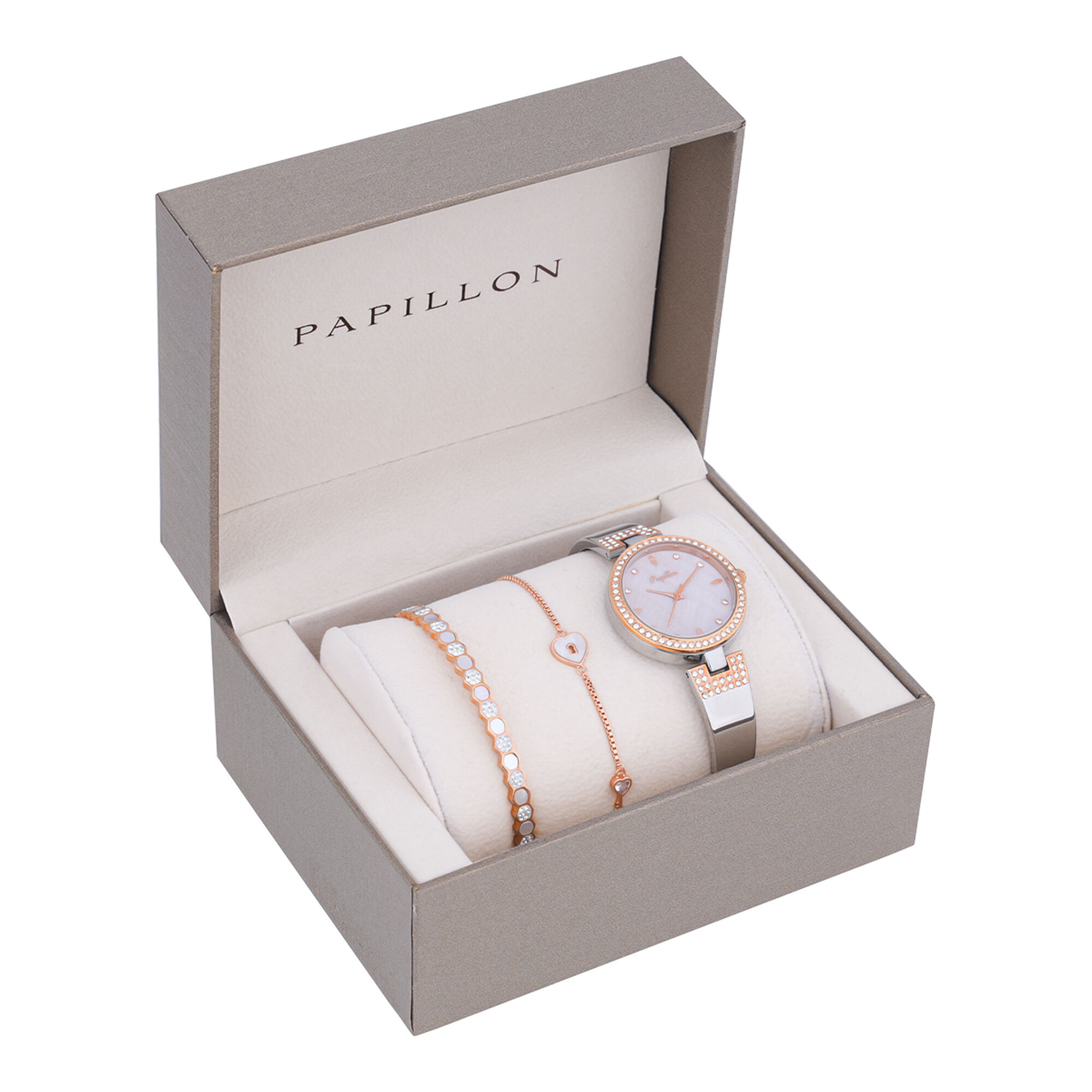 HK6 (1861L-B) RGW طقم اسورة مع ساعة بابيون