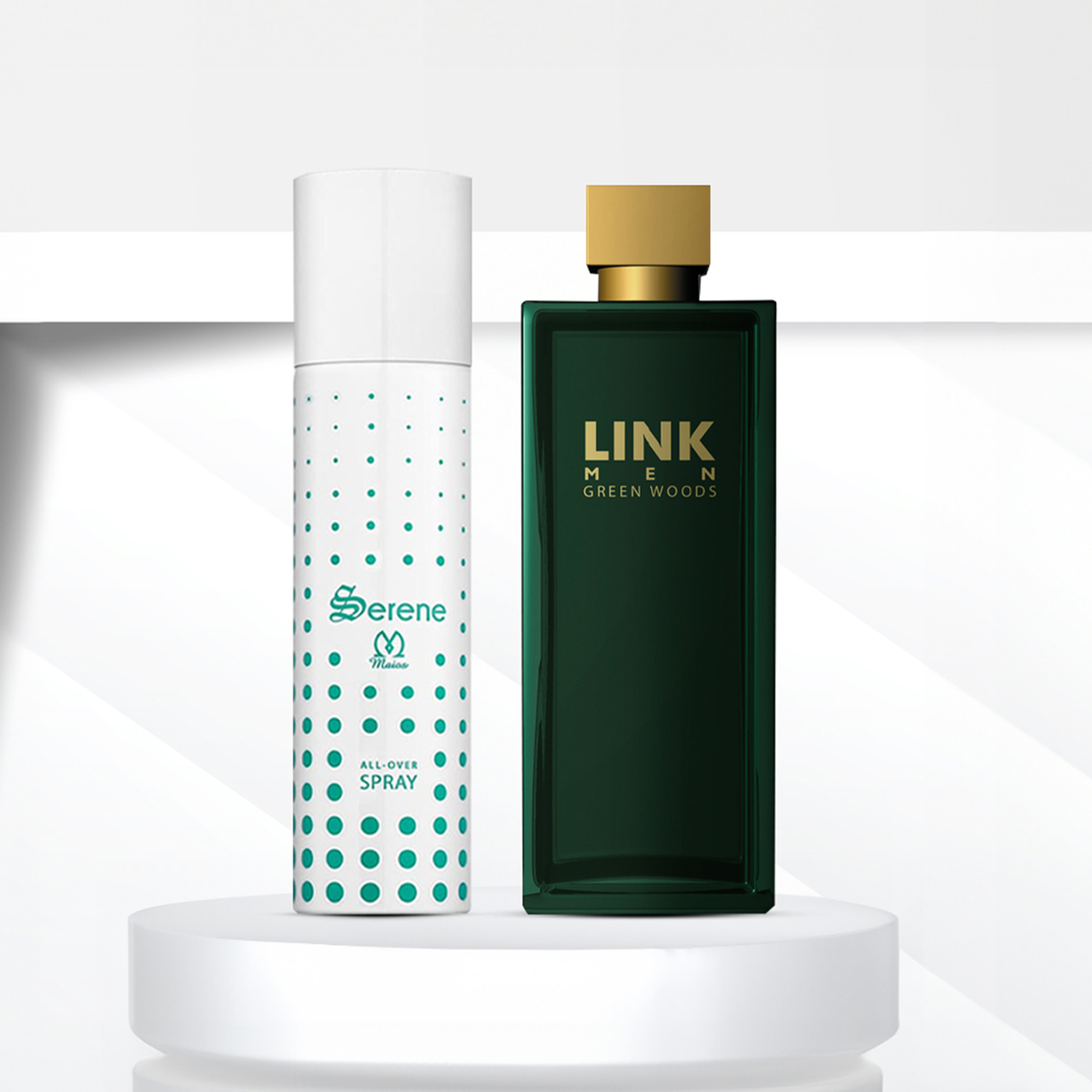 مجموعه  الاخضر (لينك أخضر 150مل - معطر جسم وشعر سيرين 150مل)