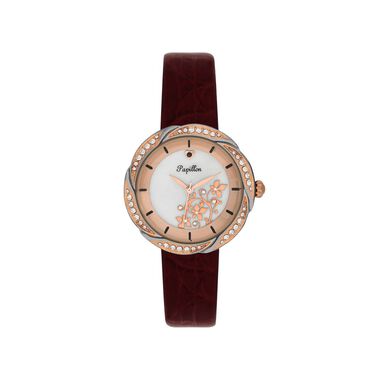 Leather PAPILLON Watch Rose Gold