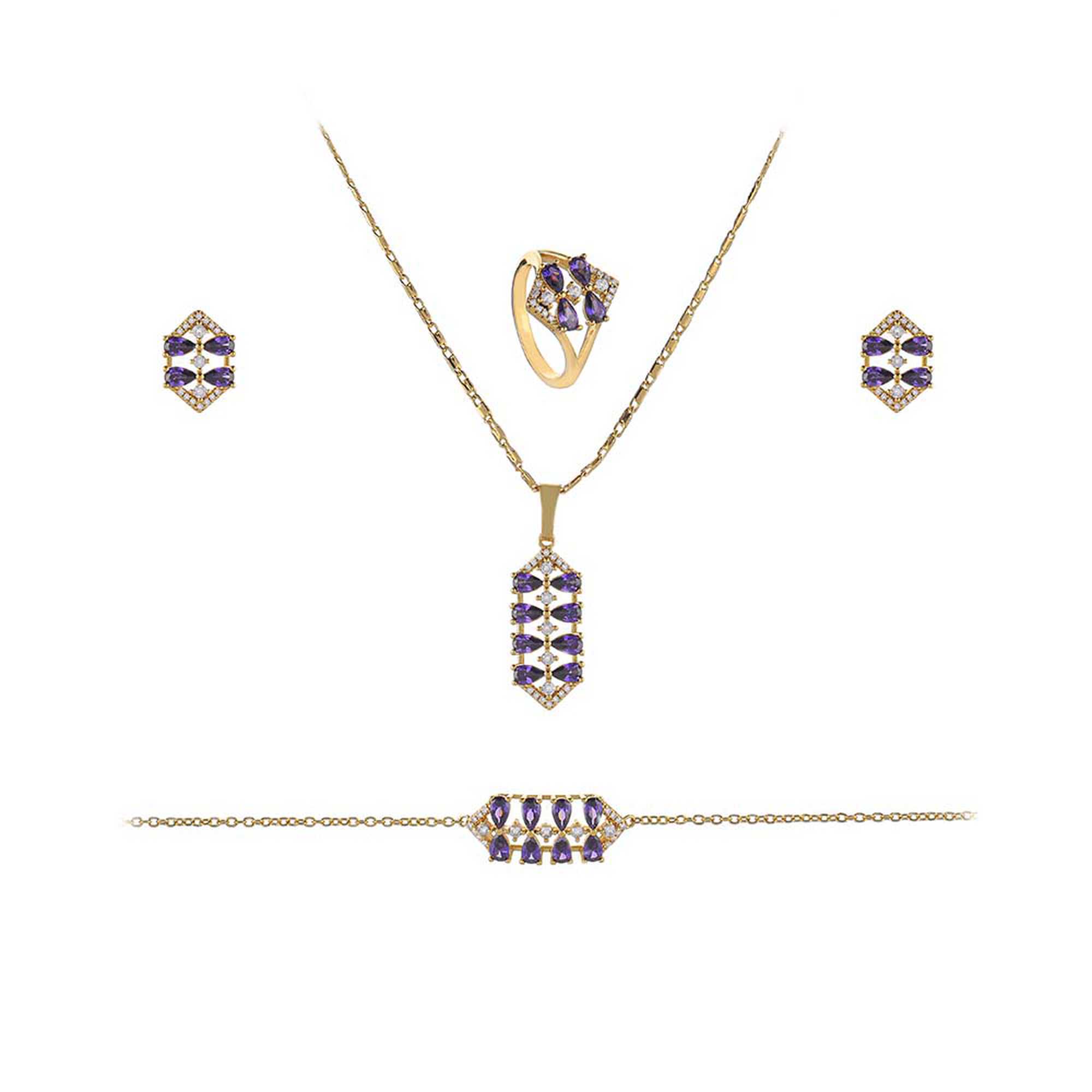 Papillon Accessories Gift Set Gold 4 Pieces