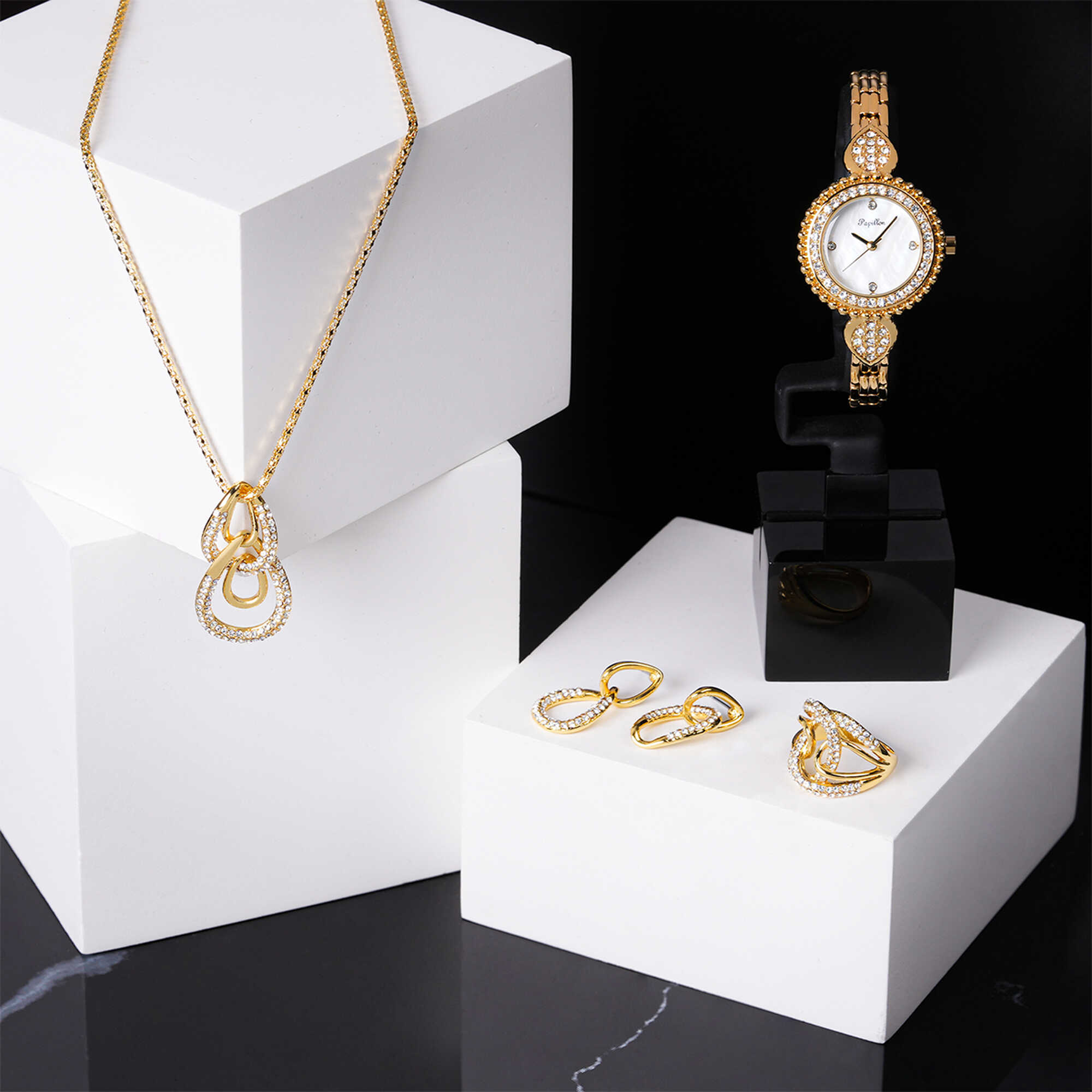 Papillon Accessories Gift Set Gold 4 Pieces