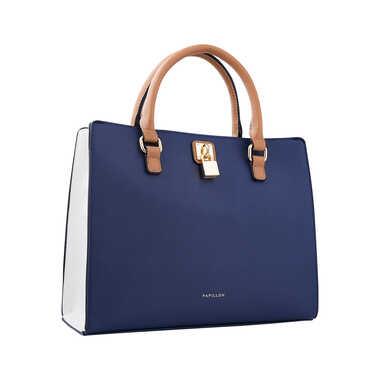 Blue and Beige Bow Handbag &ndash; NOR-84299_L