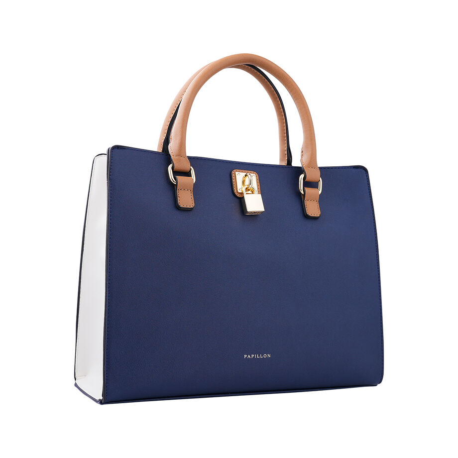 NOR-84299_L شنطة بابيون ازرق مع بيج