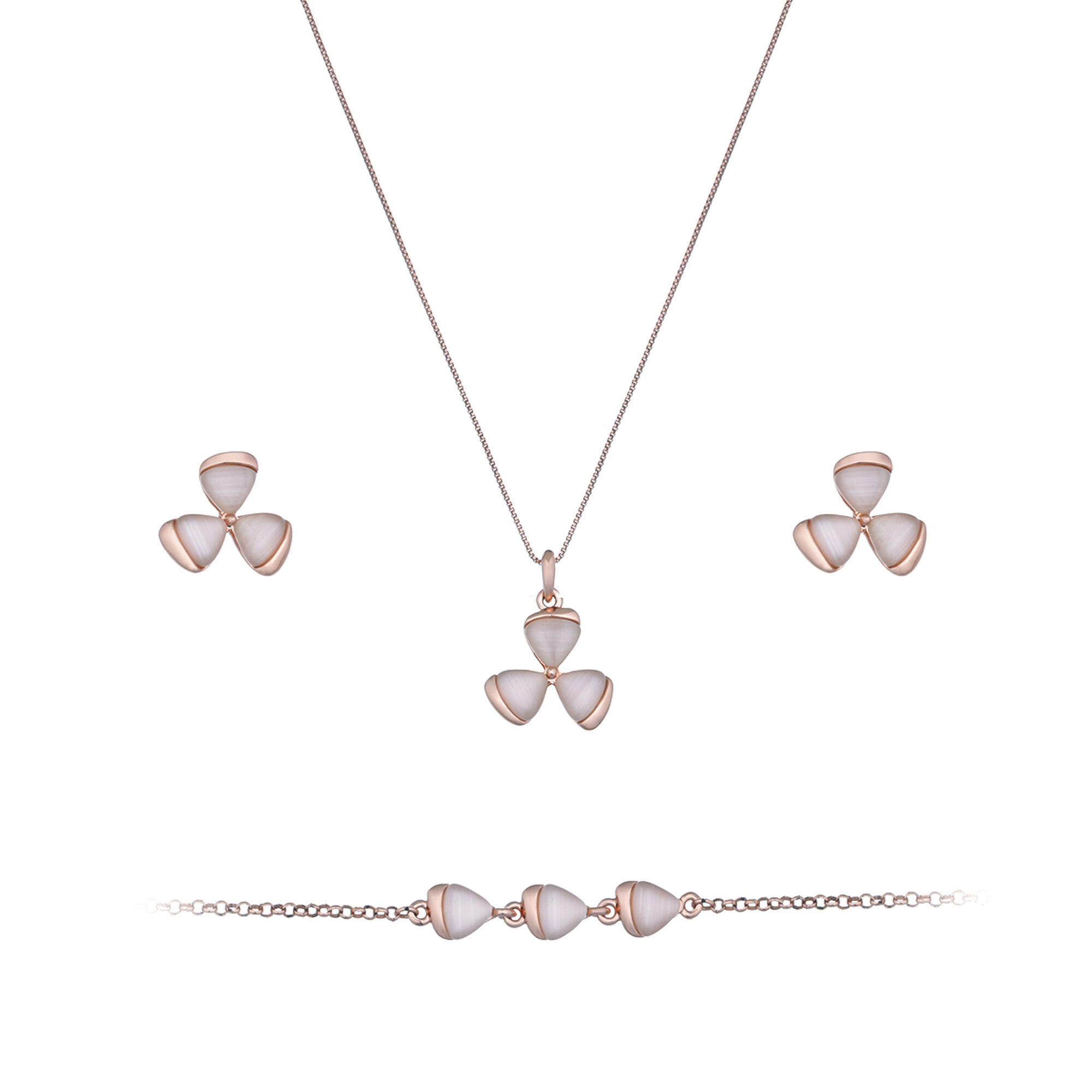 Papillon Accessories Gift Set Rose Gold 3 Pieces