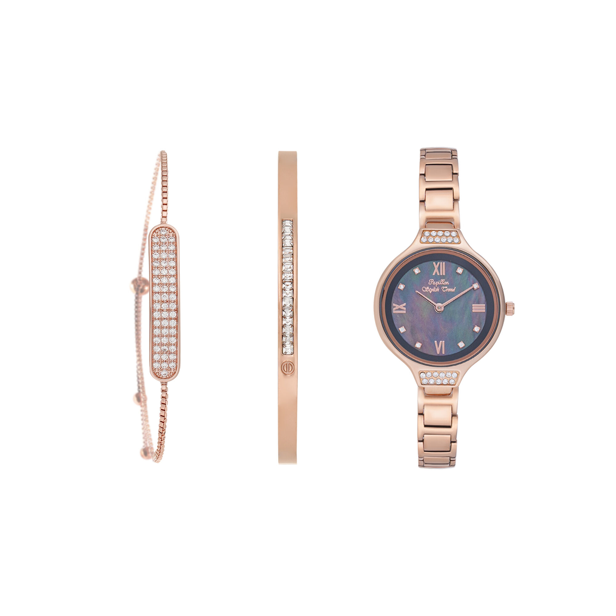 Papillon Accessories Gift Set Rose Gold 3 Pieces