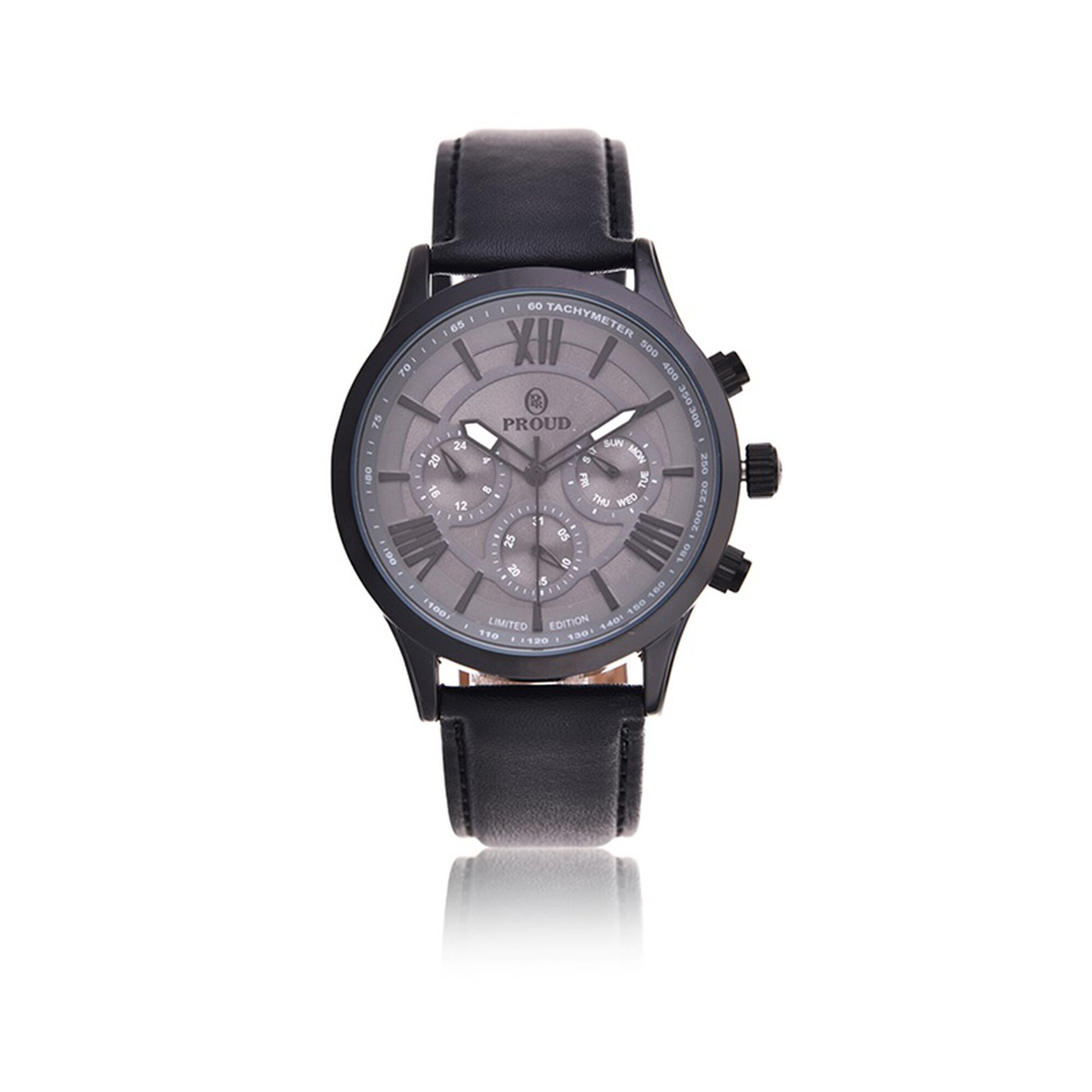 Proud Gray Leather Watch for Men S14878S