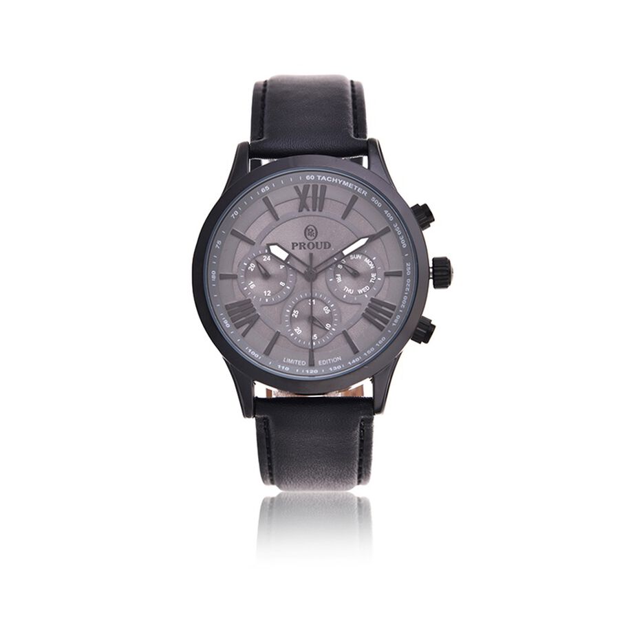 Proud Gray Leather Watch for Men S14878S