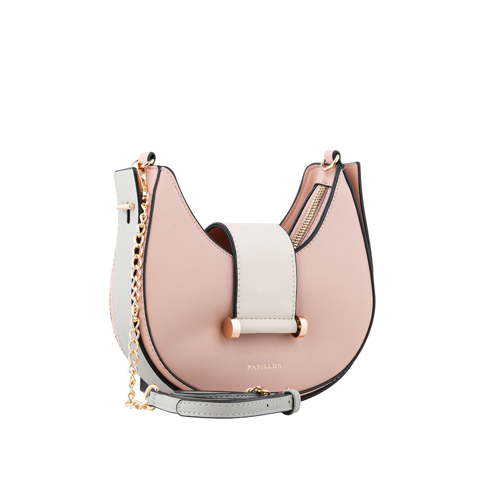 Pink and gray Papillon bag JS2213-1-S