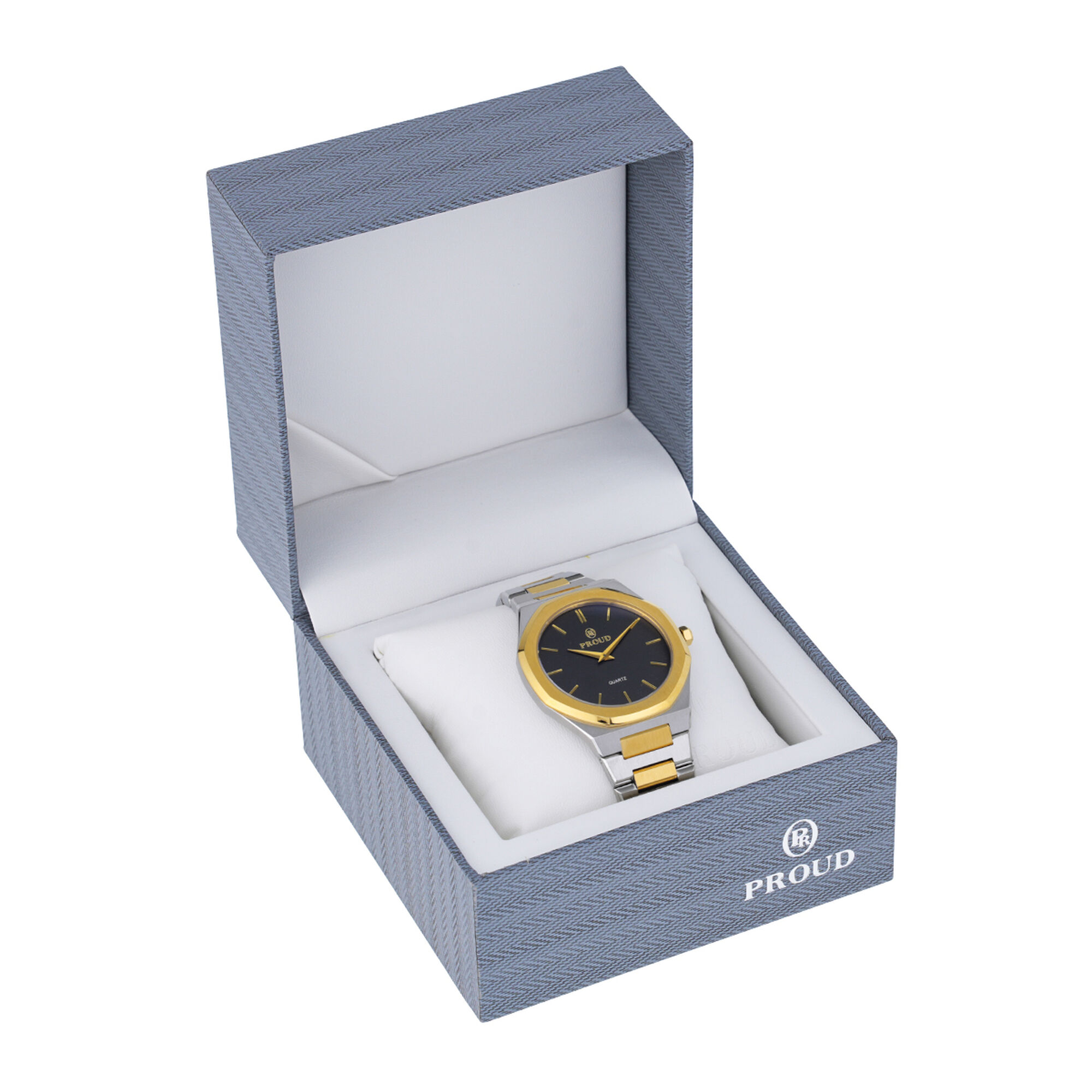 ساعة براود ستيل ذهبي مع فضي رجالي - SM-21024