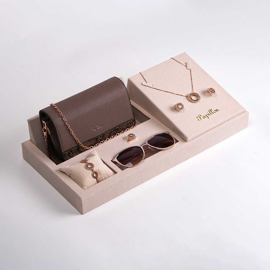 Papillon Accessories Gift Set Rose Gold 6 Pieces