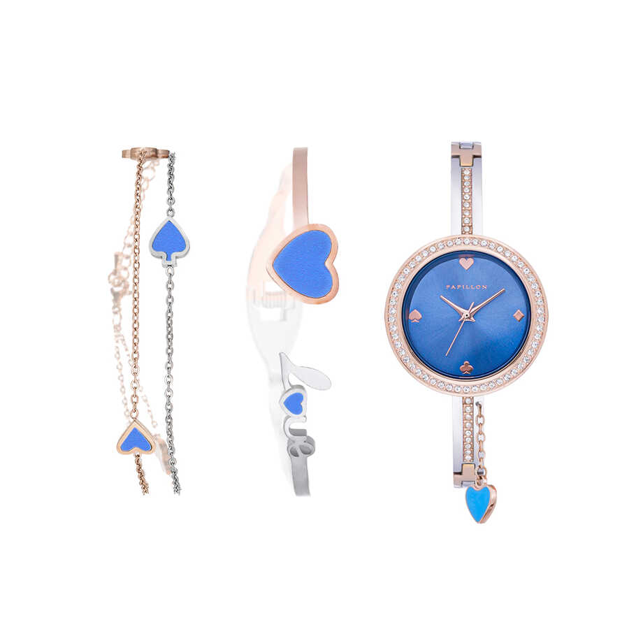 Bracelet set with bow watch (S17607S-03-B) SRG
