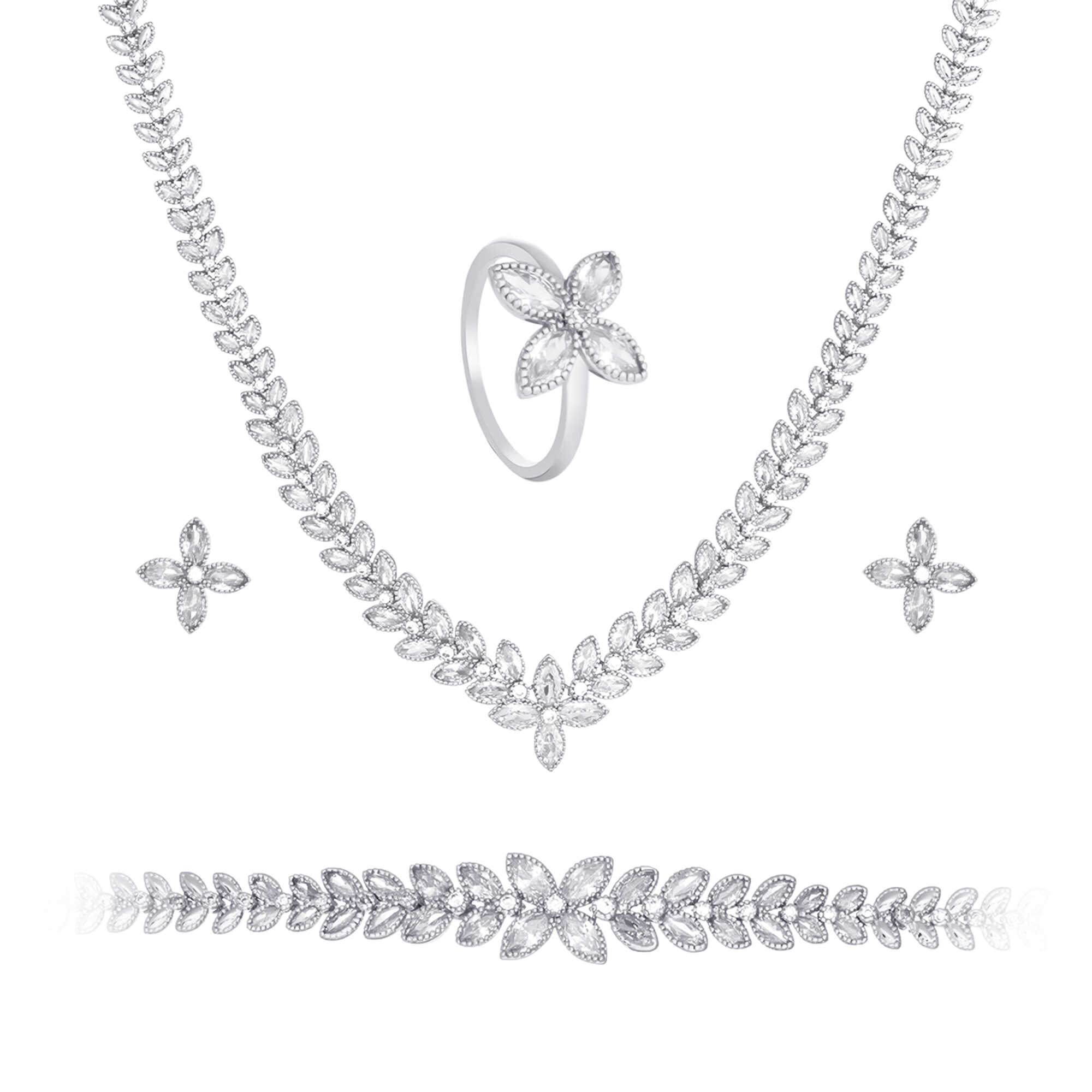 Papillon Accessories Gift Set Silver 4 Pieces