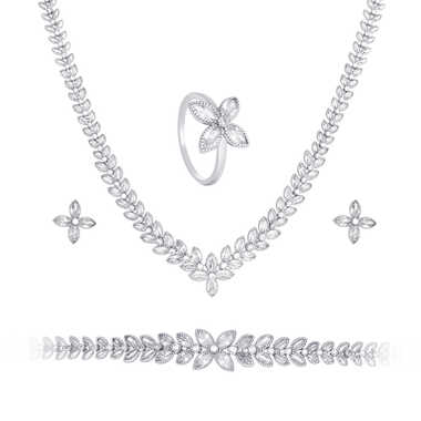 Papillon Accessories Gift Set Silver 4 Pieces