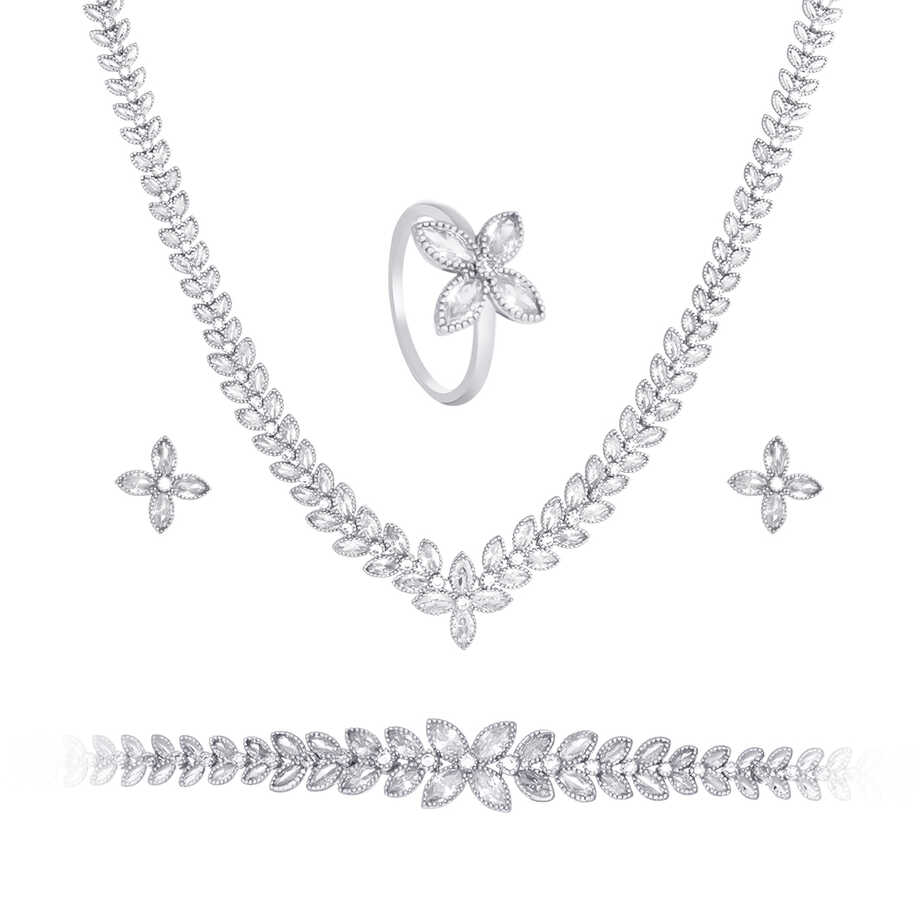 Papillon Accessories Gift Set Silver 4 Pieces
