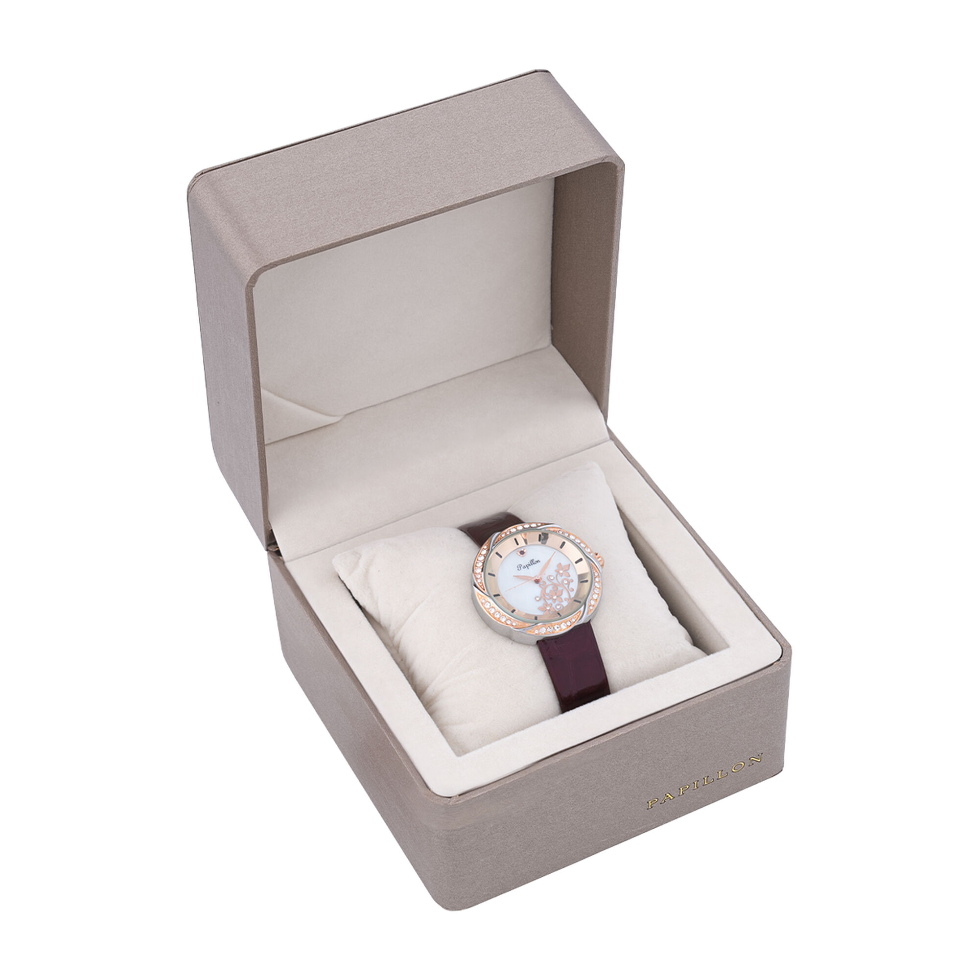 Leather PAPILLON Watch Rose Gold