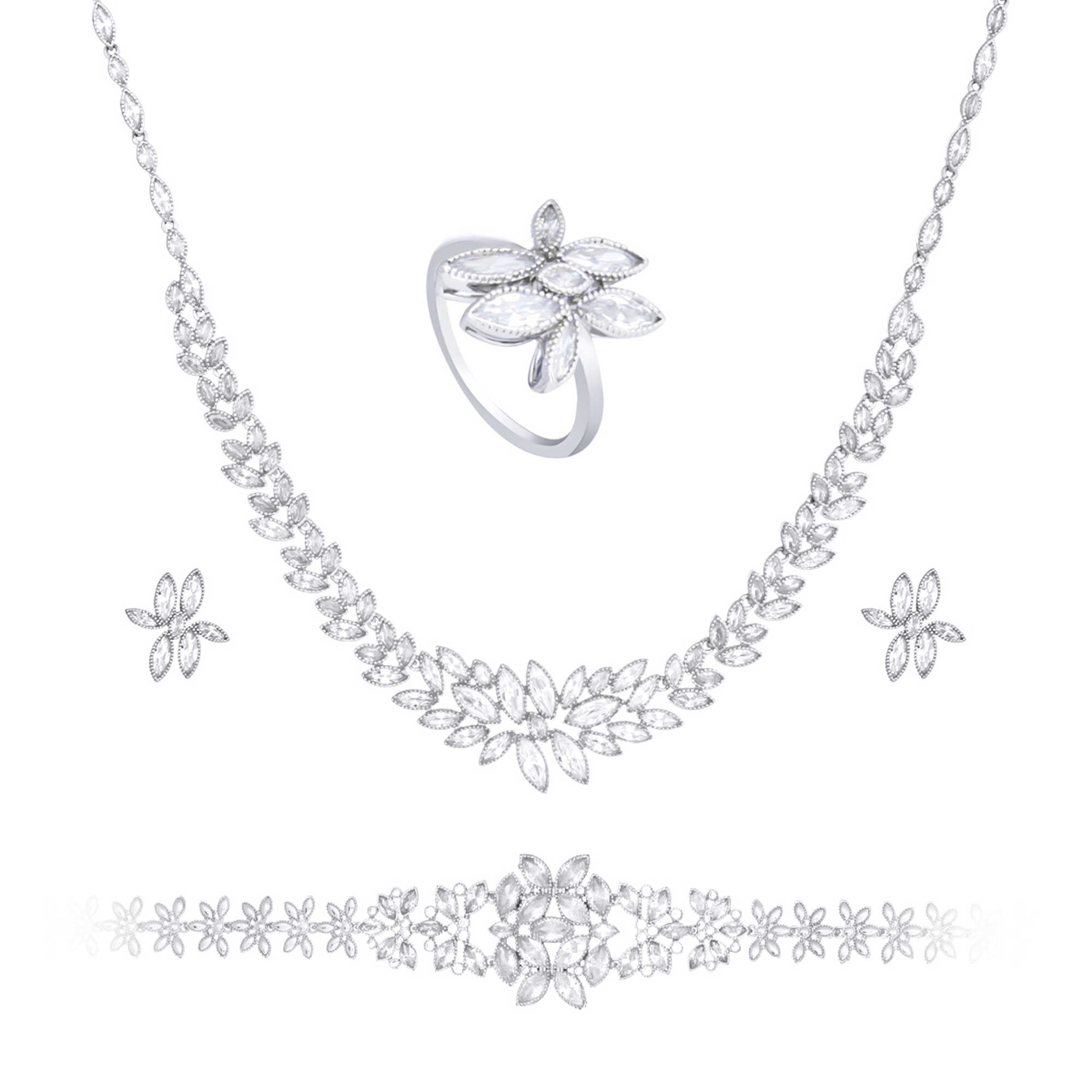 Papillon Accessories Gift Set Silver 4 Pieces