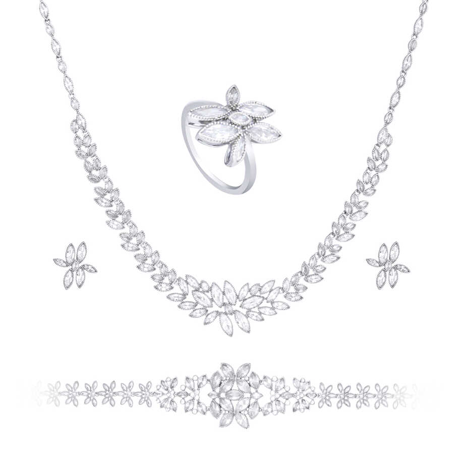 Papillon Accessories Gift Set Silver 4 Pieces